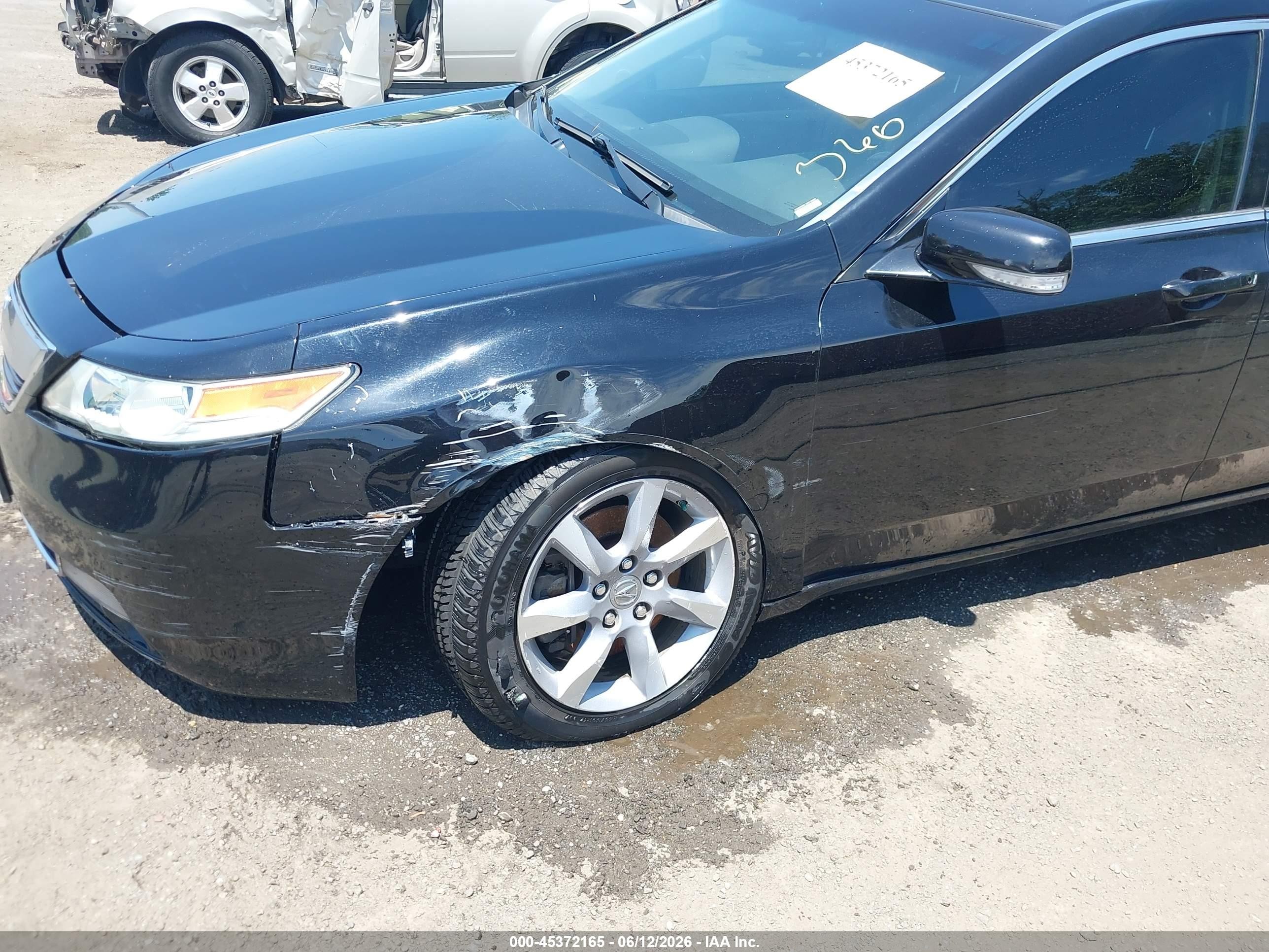 2012 Acura Tl 3.5 Black vin: 19UUA8F26CA014250