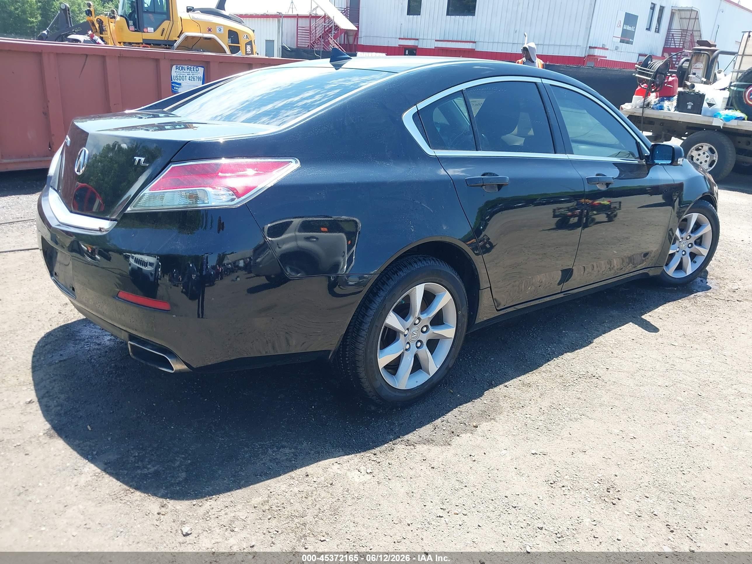 2012 Acura Tl 3.5 Black vin: 19UUA8F26CA014250