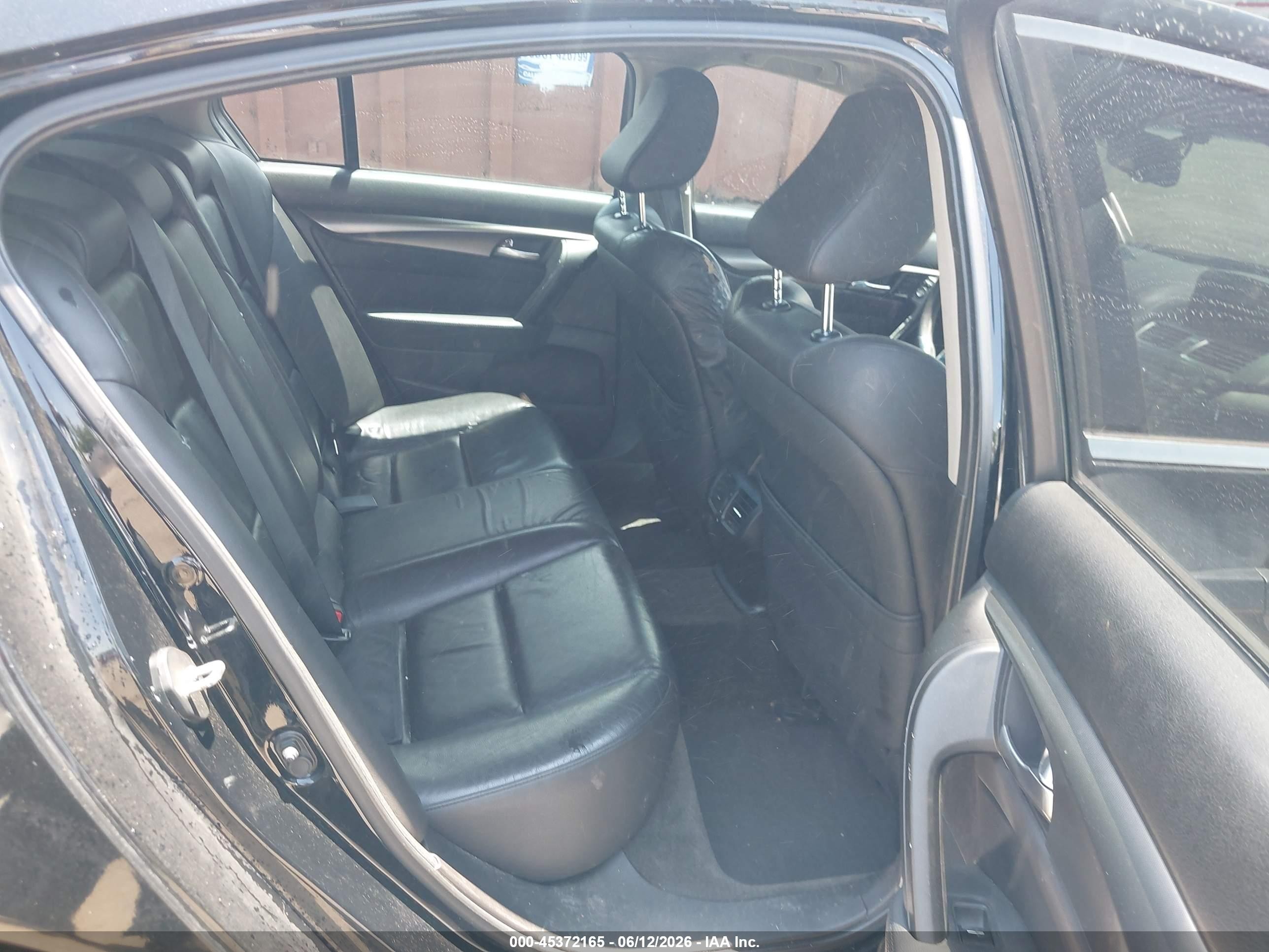 2012 Acura Tl 3.5 Black vin: 19UUA8F26CA014250