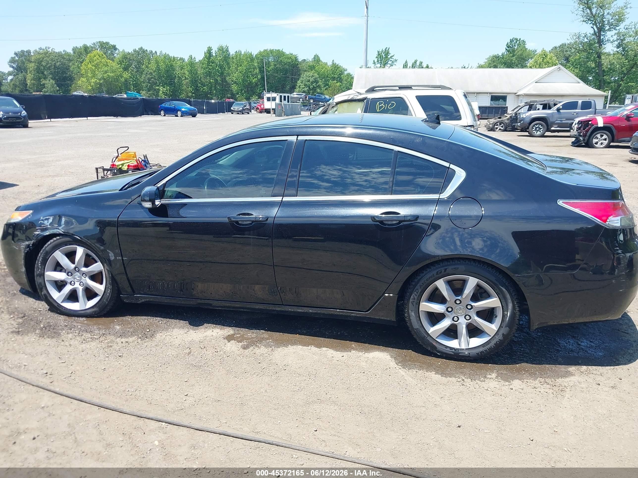 2012 Acura Tl 3.5 Black vin: 19UUA8F26CA014250