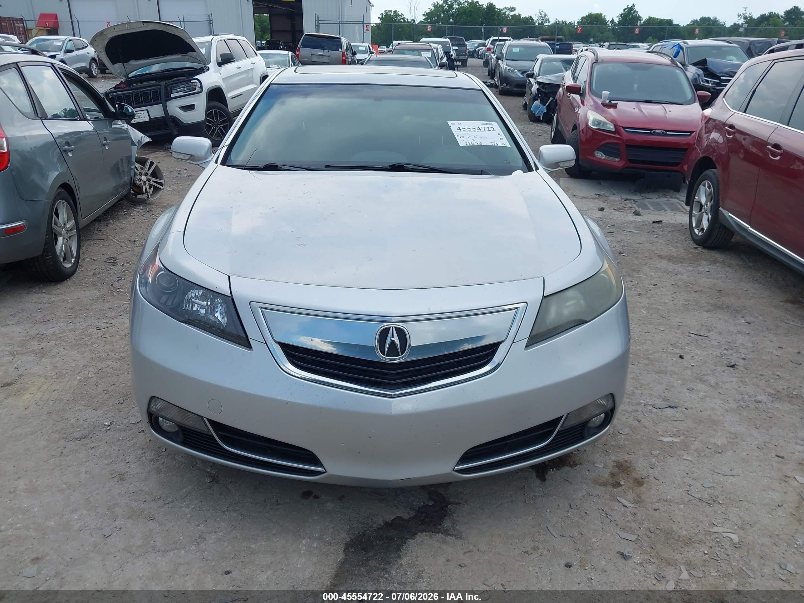 2012 Acura Tl 3.5 Silver vin: 19UUA8F26CA016922