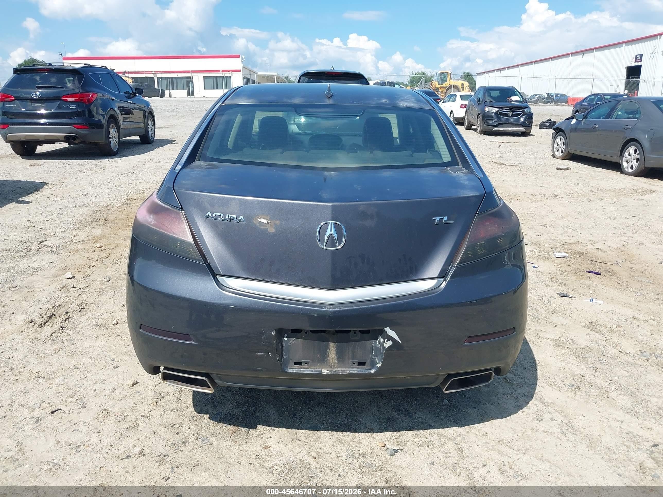 2012 Acura Tl 3.5 Black vin: 19UUA8F26CA038466