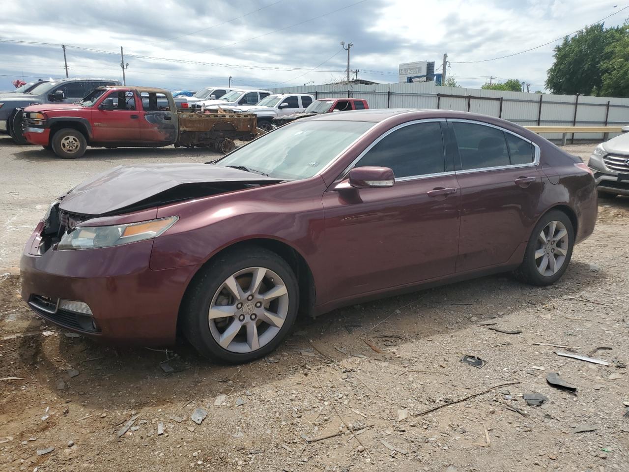 2013 Acura Tl Maroon vin: 19UUA8F26DA001340