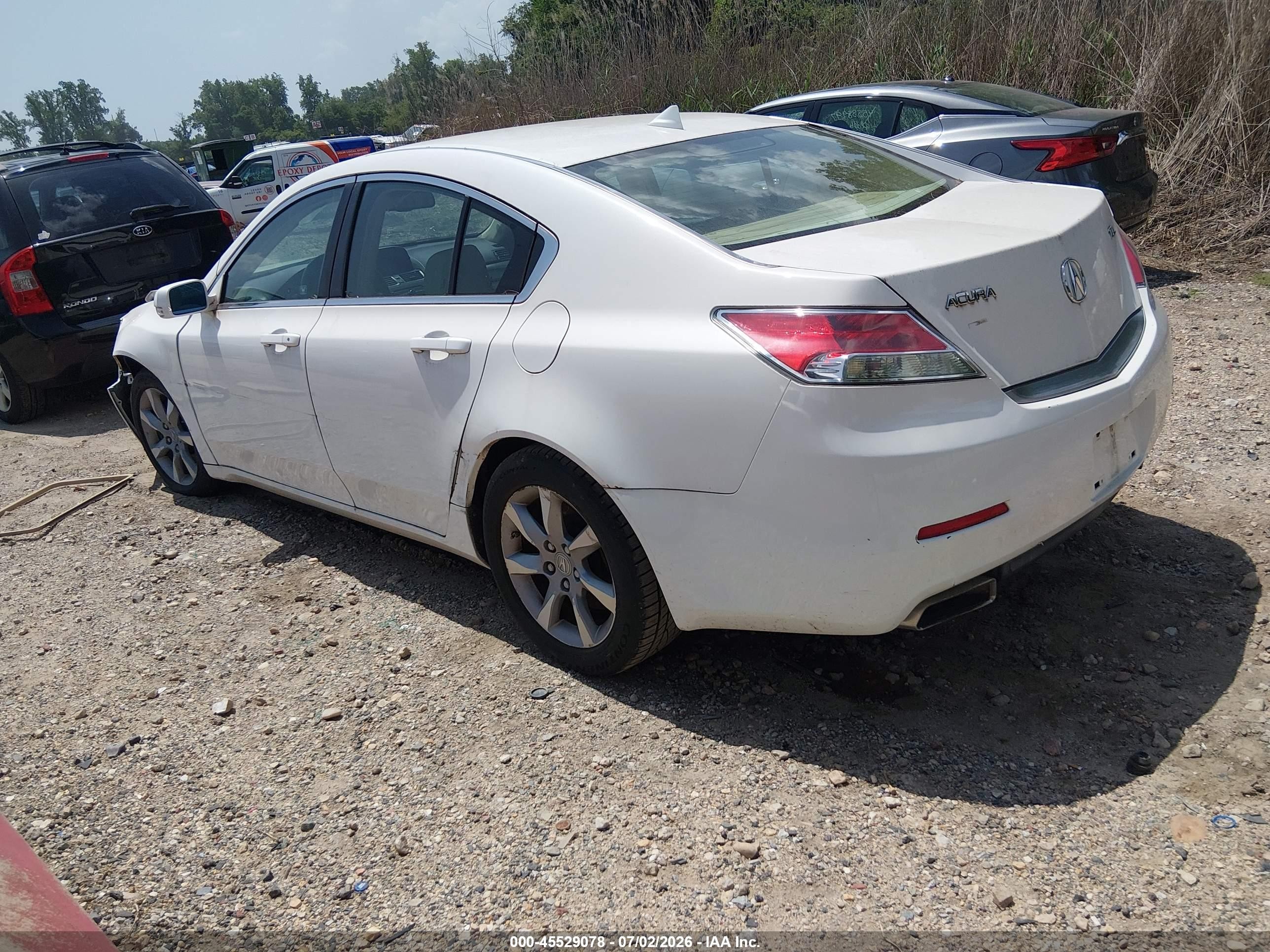 2012 Acura Tl 3.5 White vin: 19UUA8F27CA023149