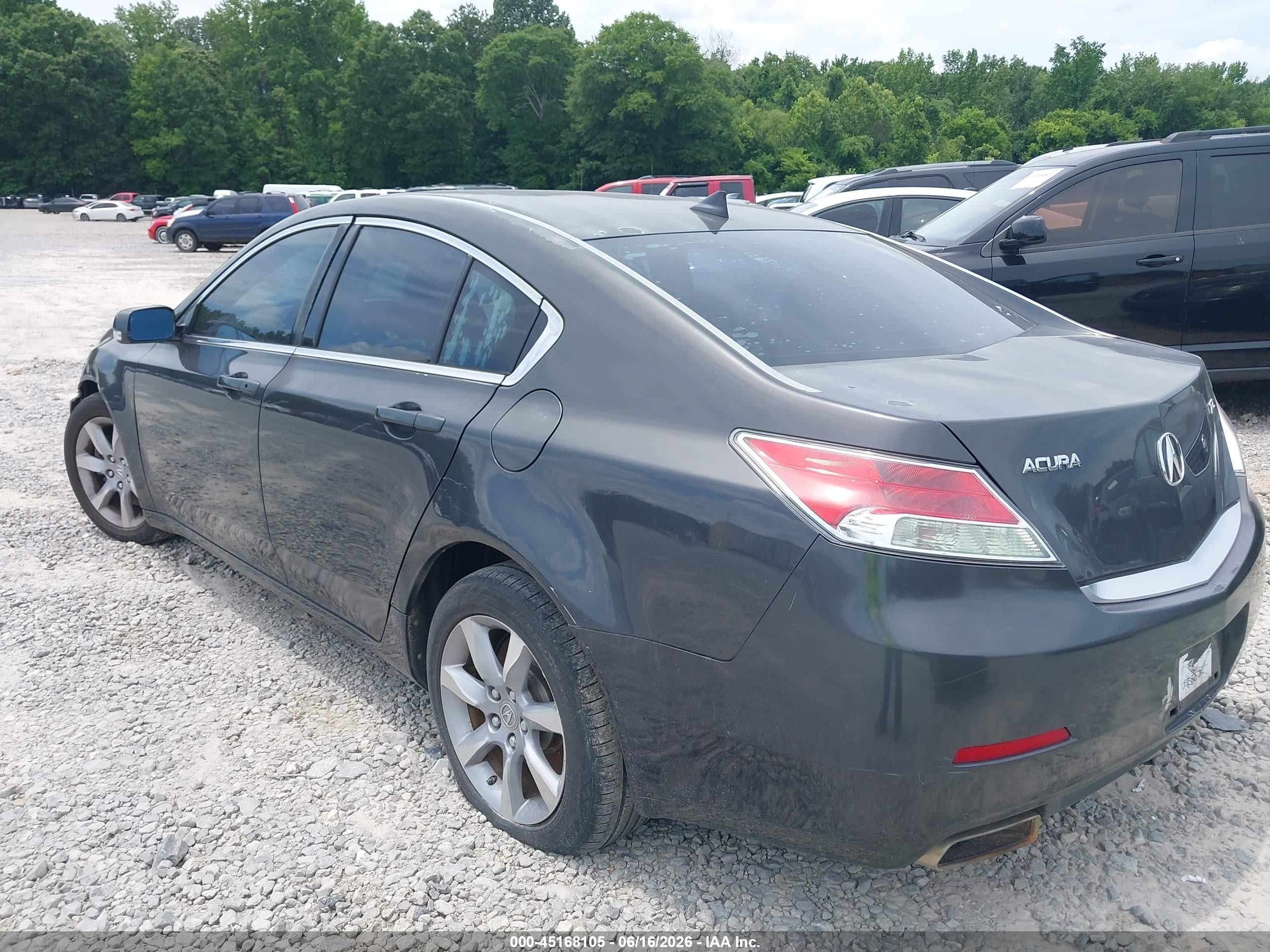 2012 Acura Tl 3.5 Black vin: 19UUA8F27CA035981