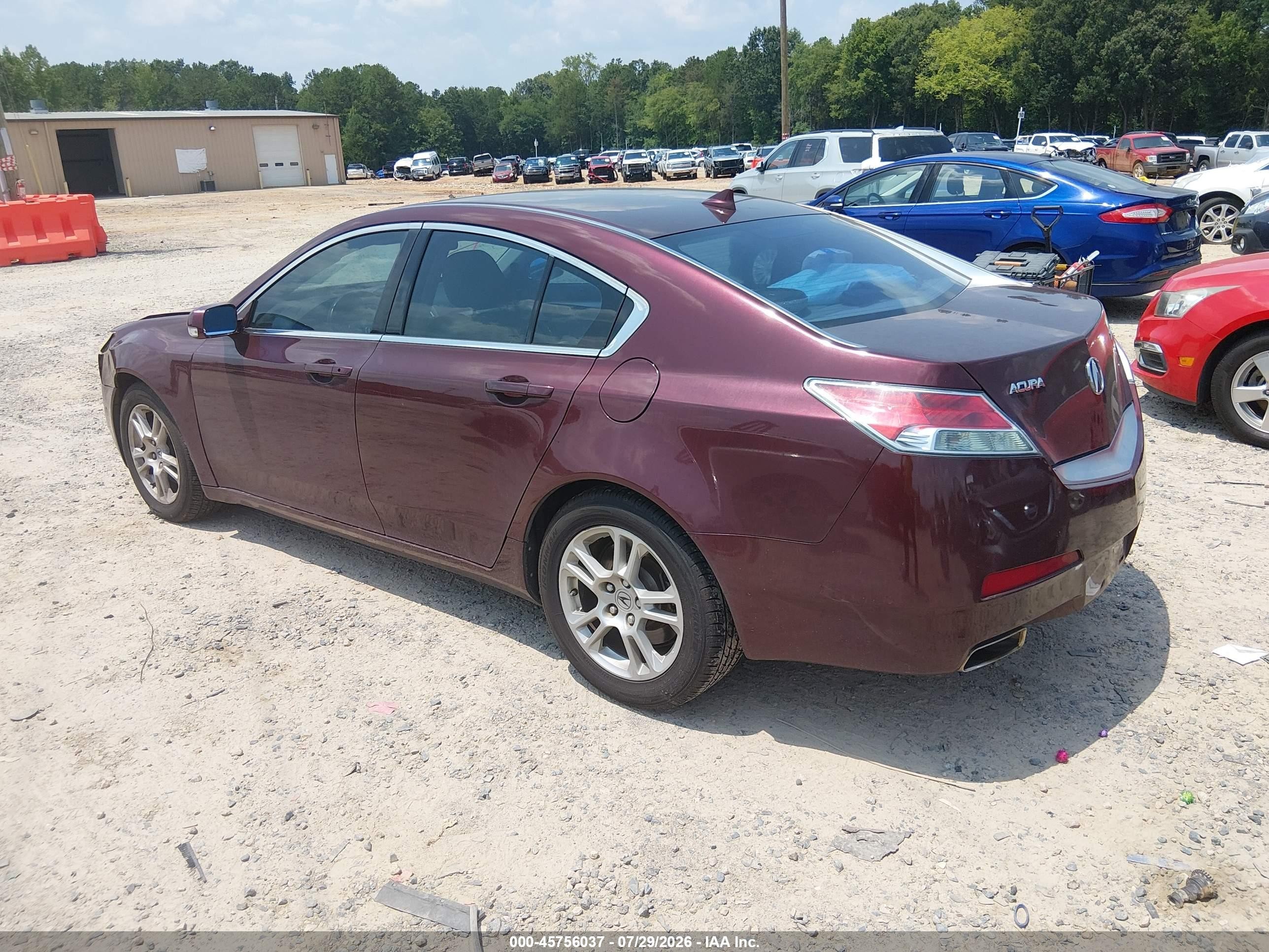 2011 Acura Tl 3.5 Red vin: 19UUA8F28BA007203