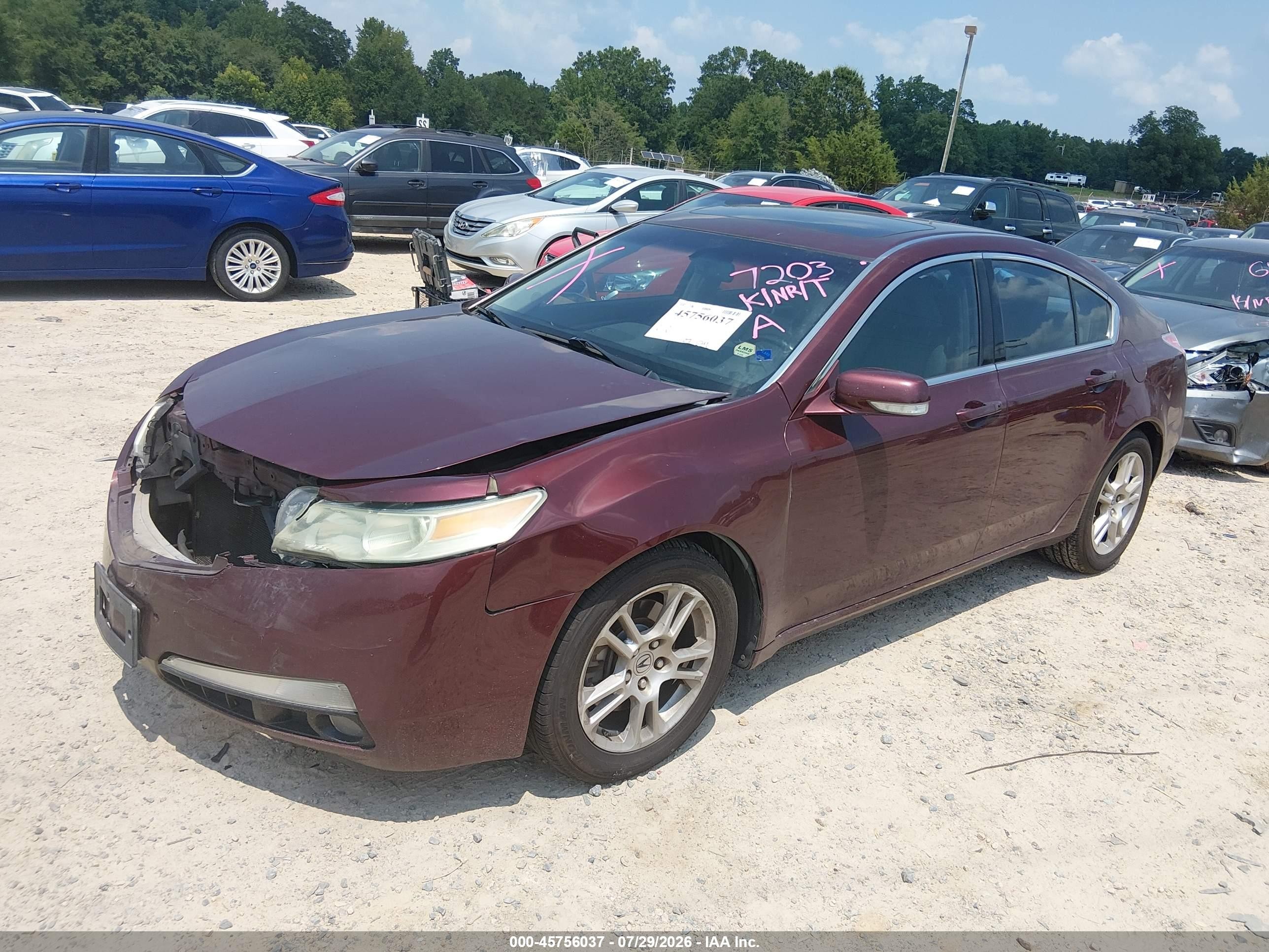 2011 Acura Tl 3.5 Red vin: 19UUA8F28BA007203