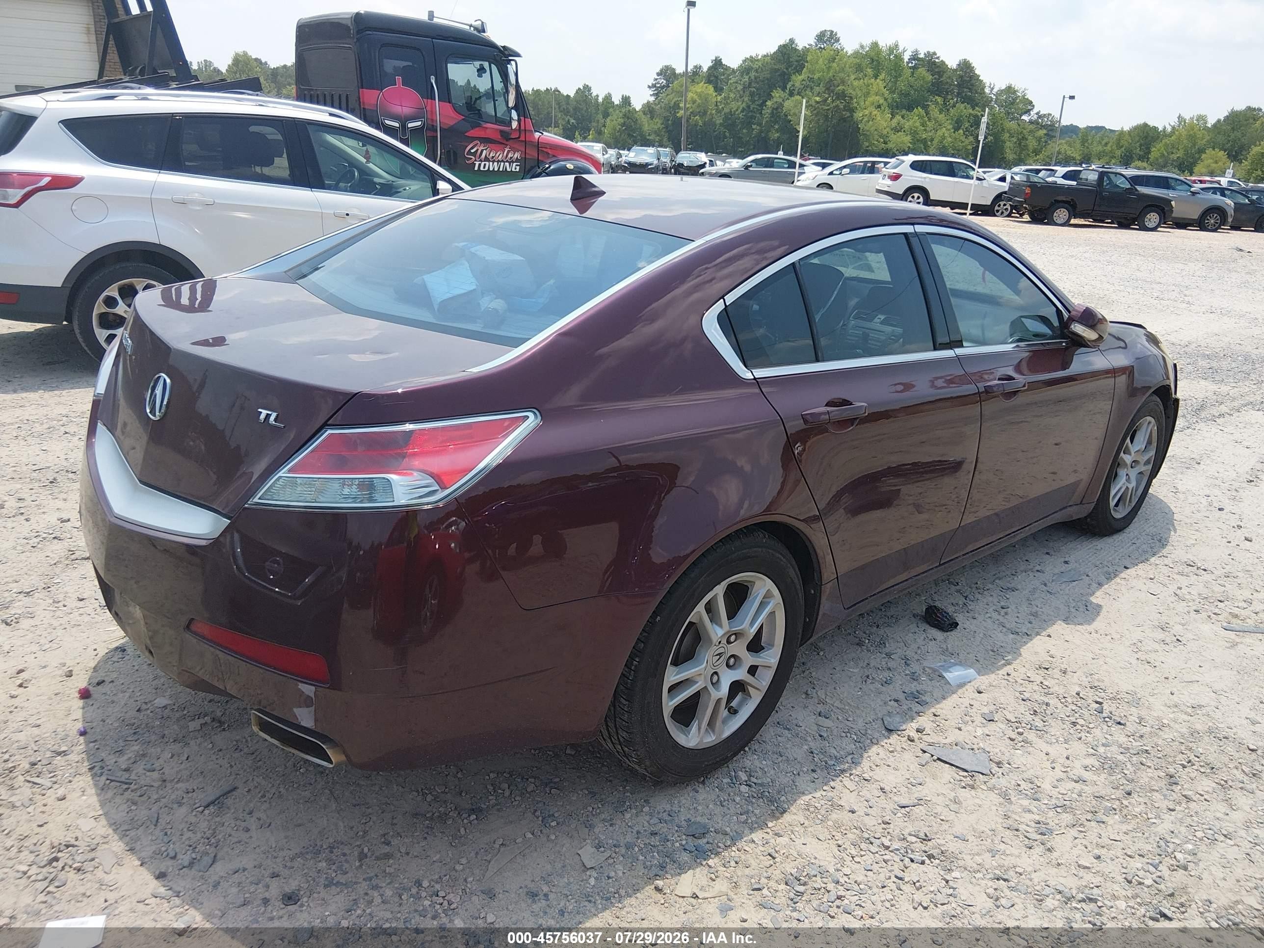 2011 Acura Tl 3.5 Red vin: 19UUA8F28BA007203