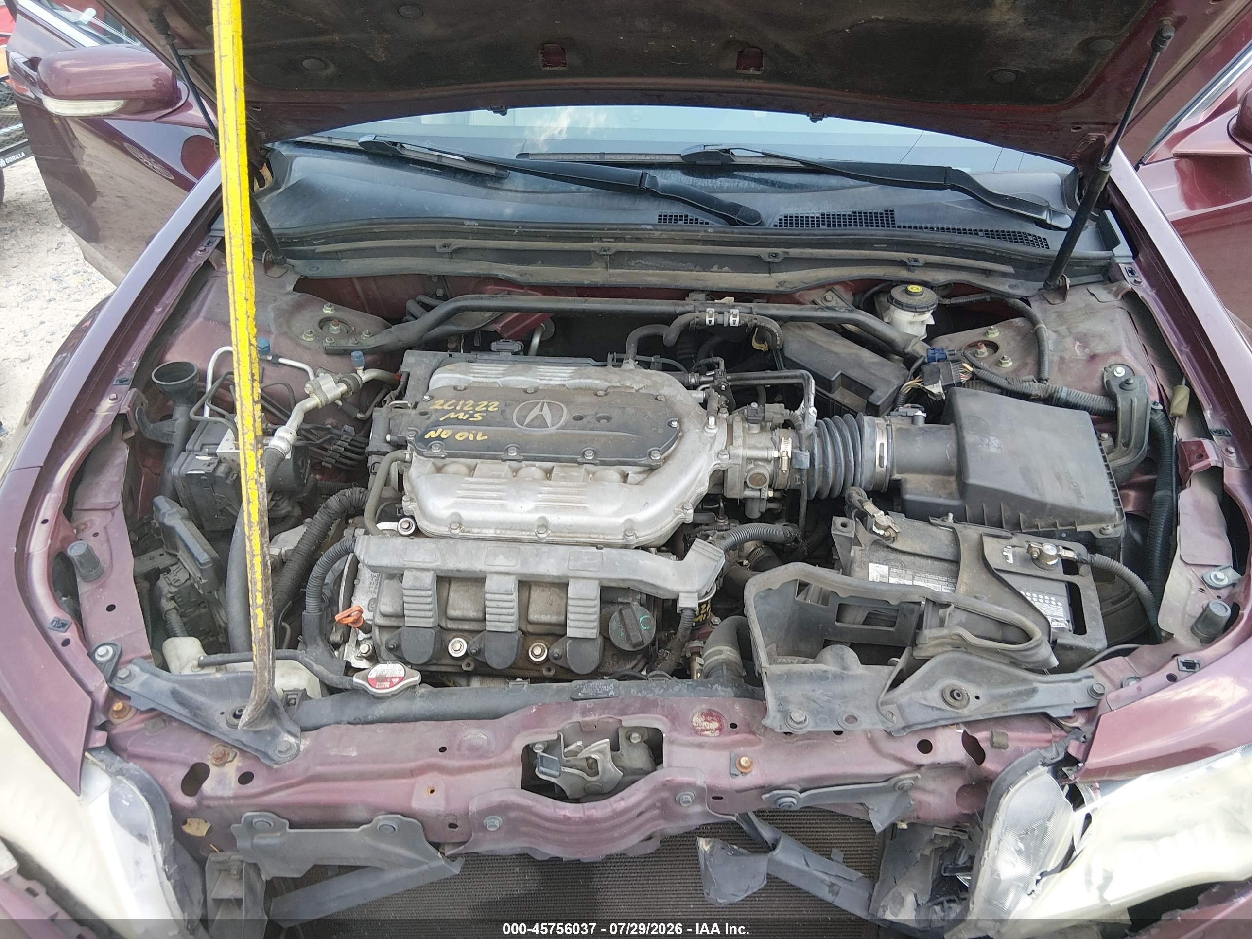 2011 Acura Tl 3.5 Red vin: 19UUA8F28BA007203