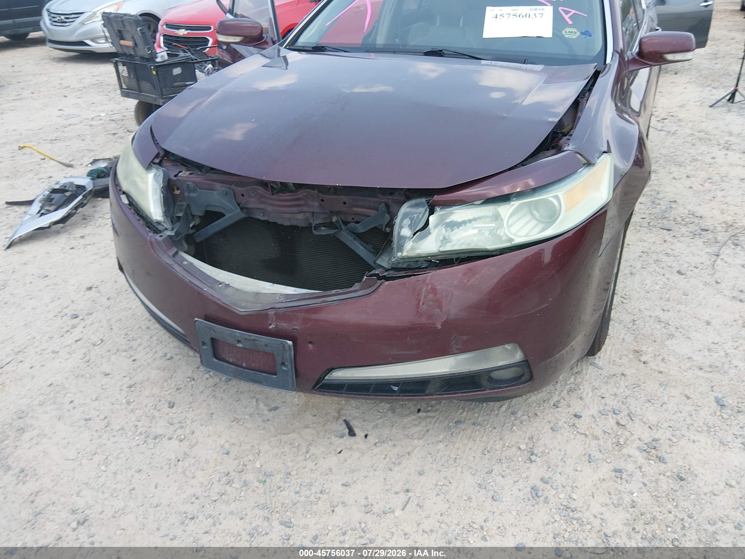 2011 Acura Tl 3.5 Red vin: 19UUA8F28BA007203