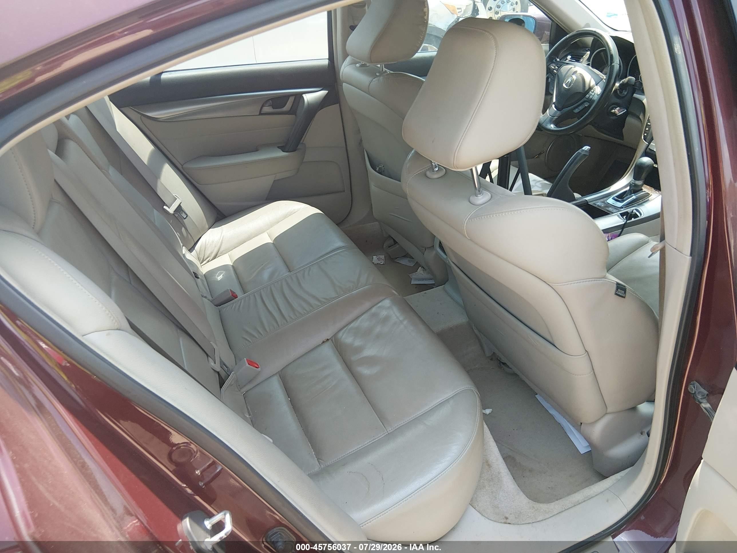 2011 Acura Tl 3.5 Red vin: 19UUA8F28BA007203