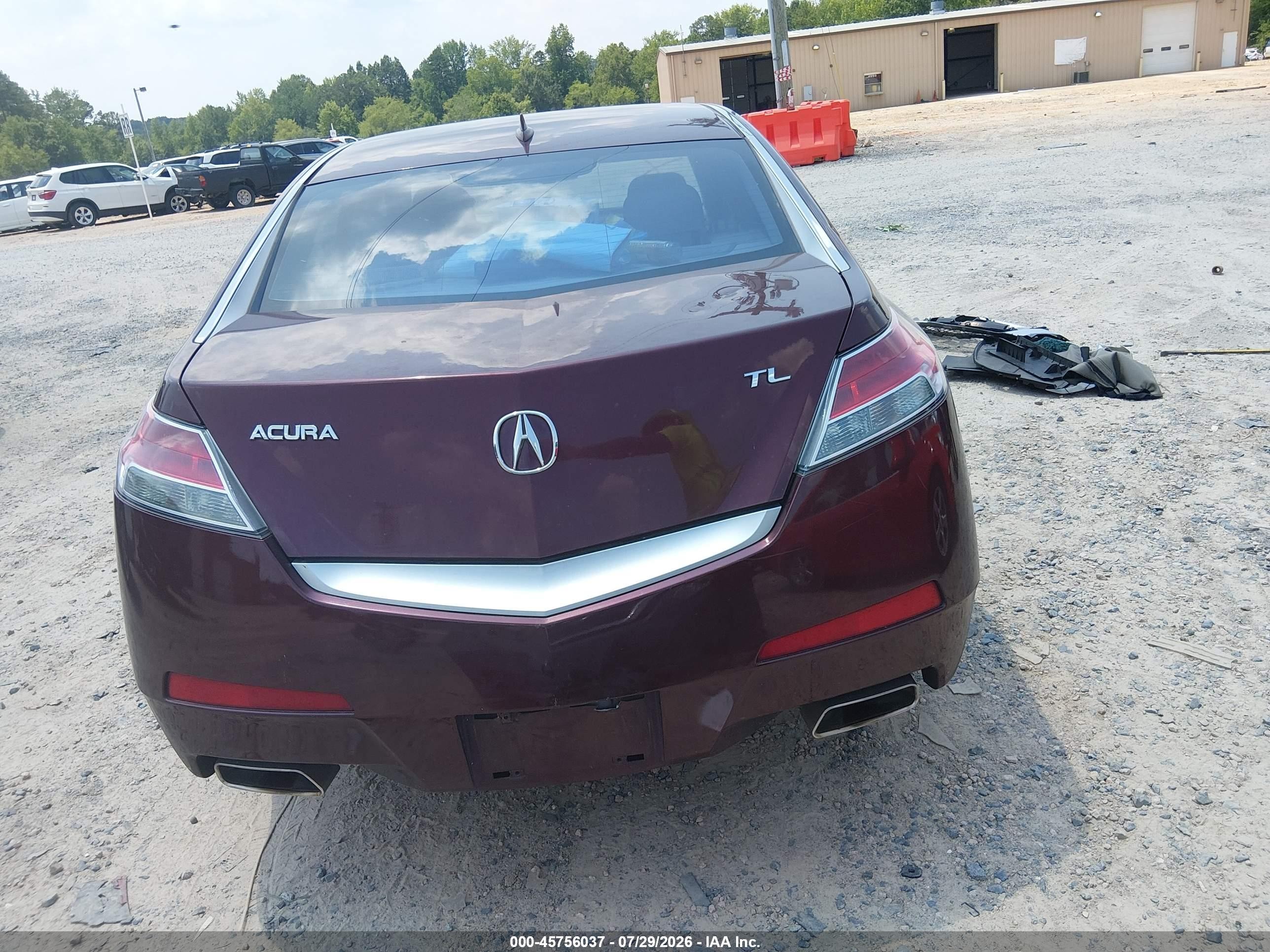 2011 Acura Tl 3.5 Red vin: 19UUA8F28BA007203
