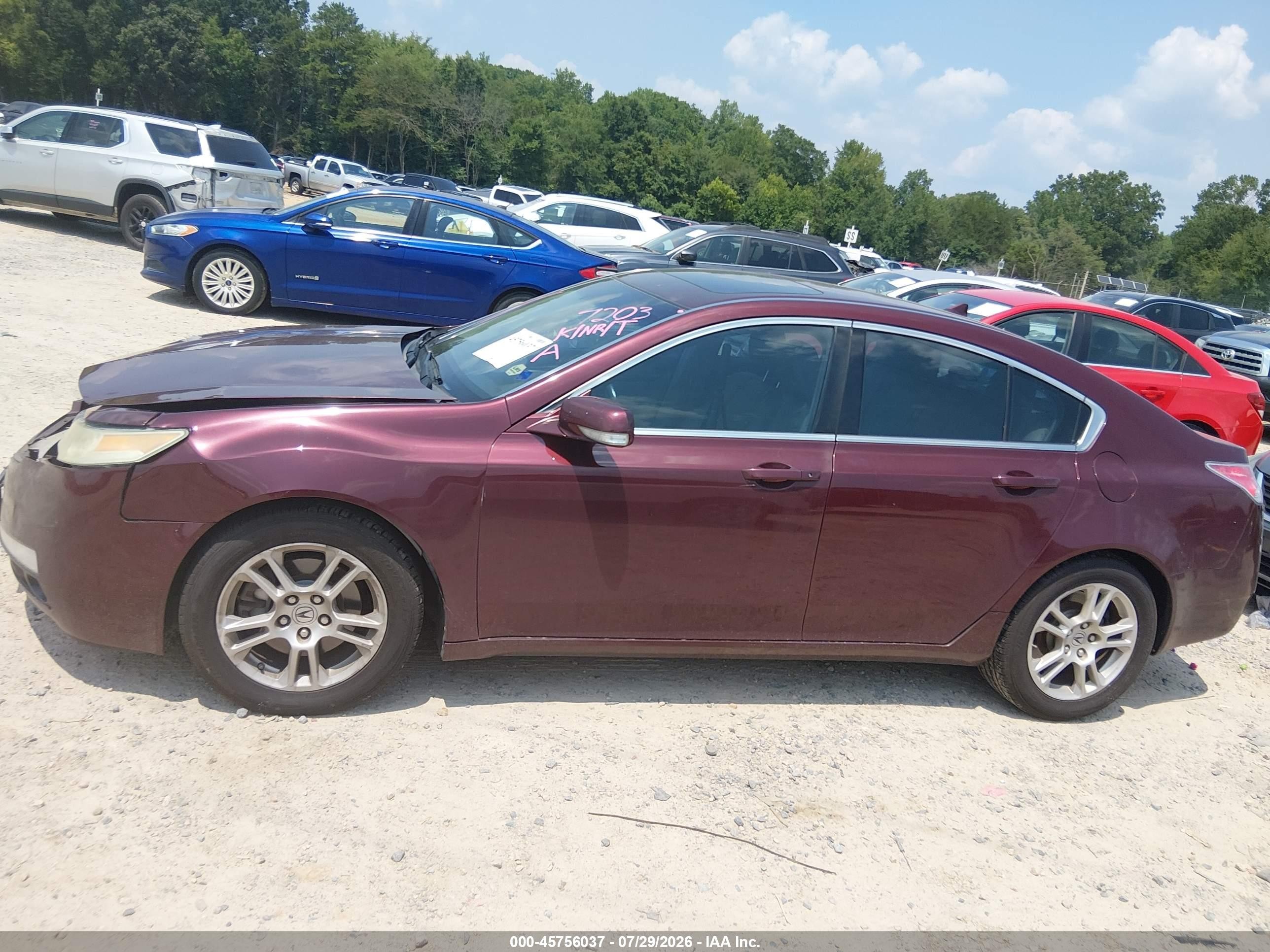2011 Acura Tl 3.5 Red vin: 19UUA8F28BA007203