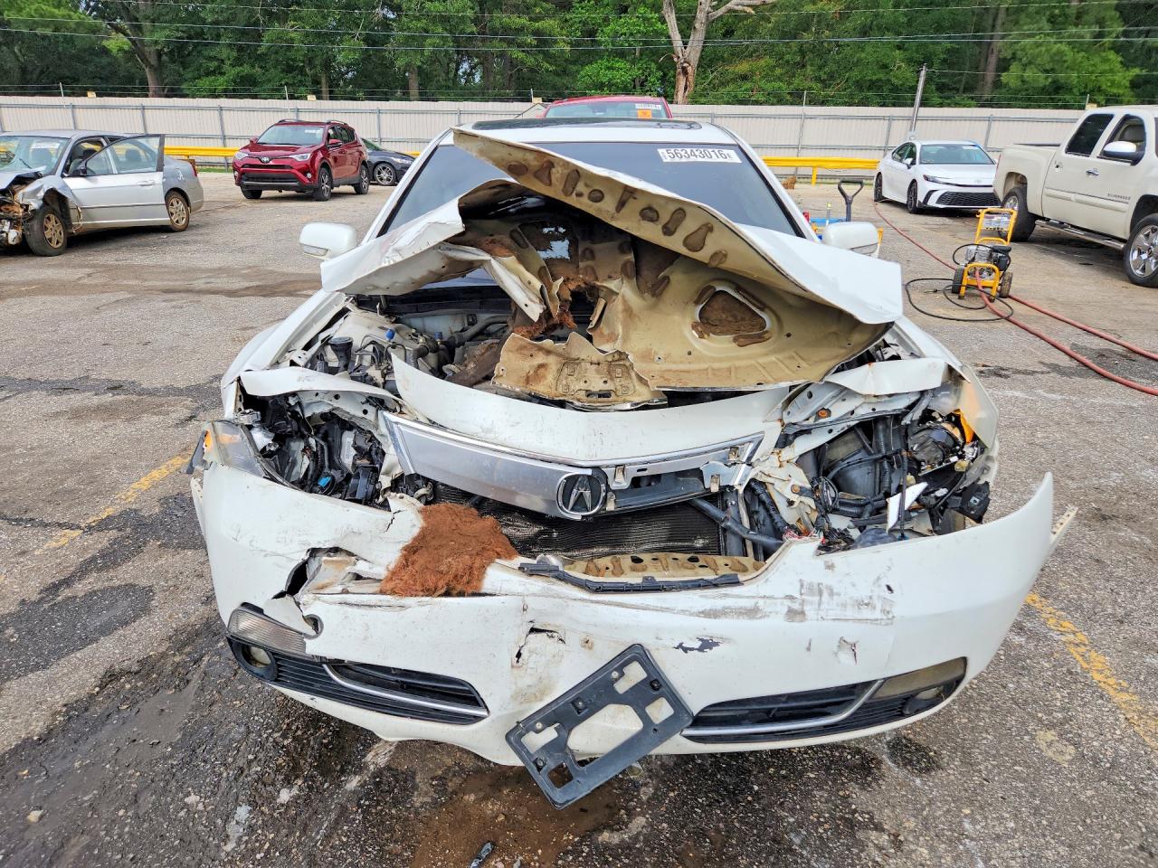 2012 Acura Tl White vin: 19UUA8F28CA038615