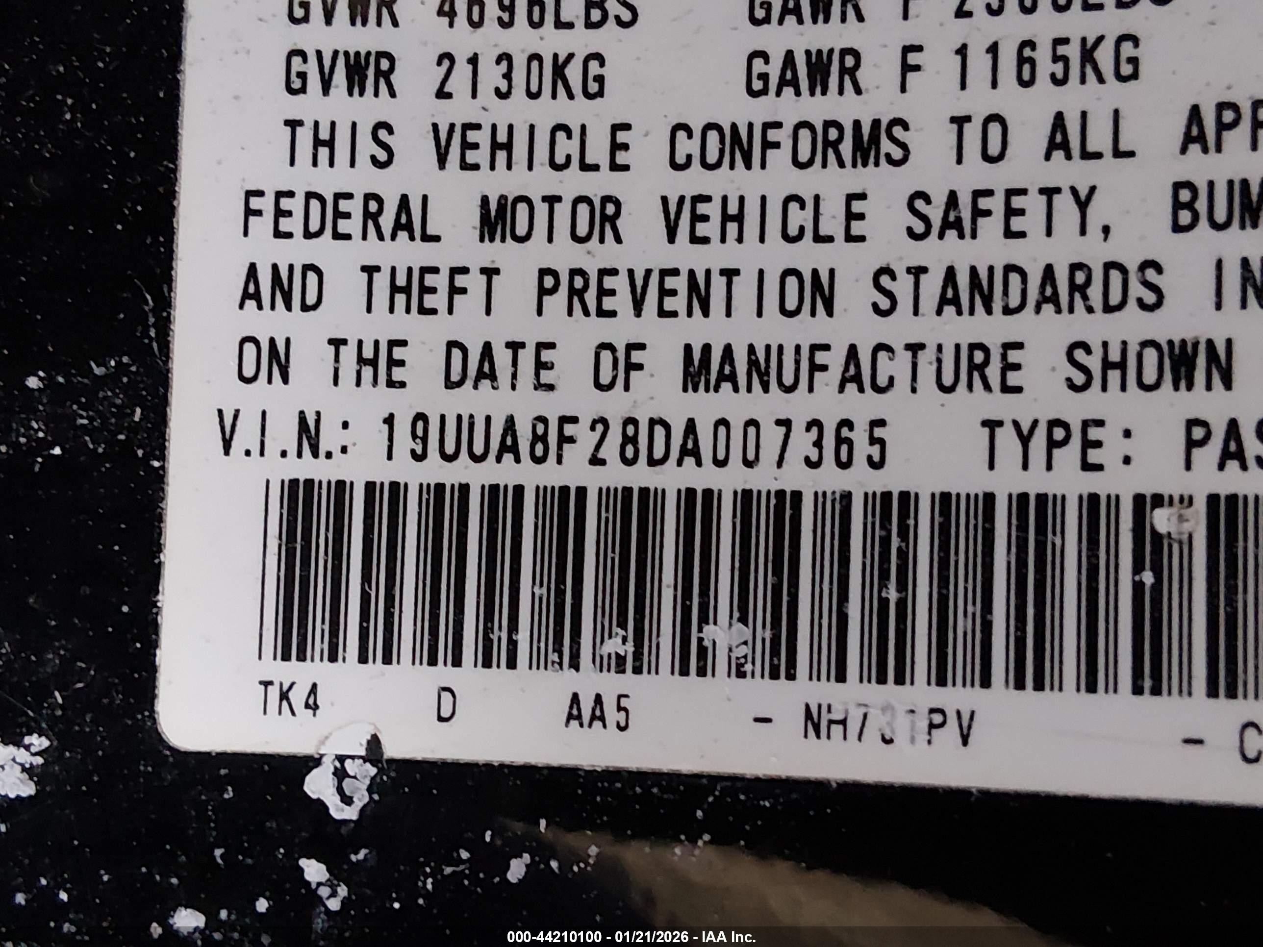 2013 Acura Tl 3.5 Black vin: 19UUA8F28DA007365