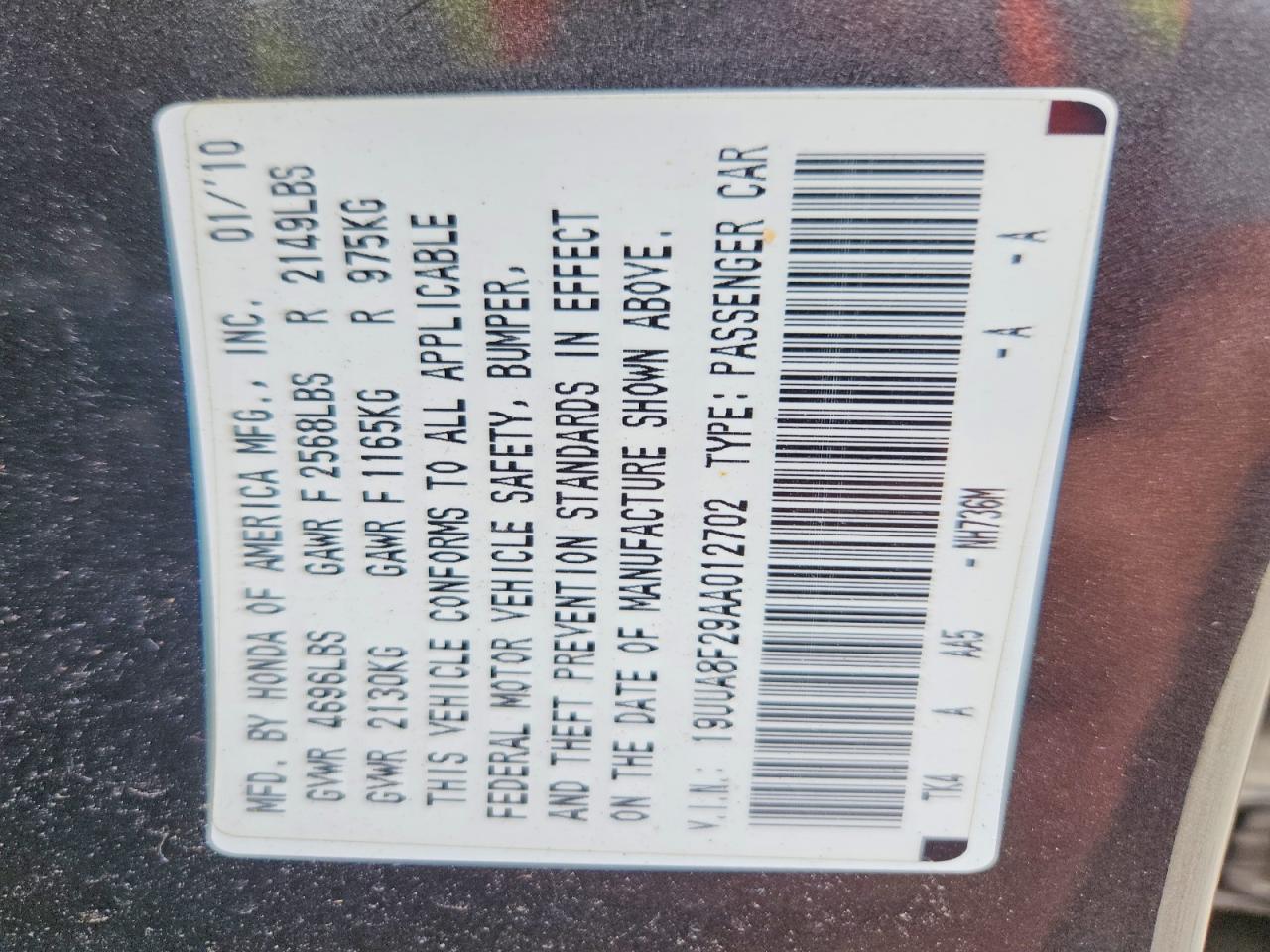 2010 Acura Tl Black vin: 19UUA8F29AA012702