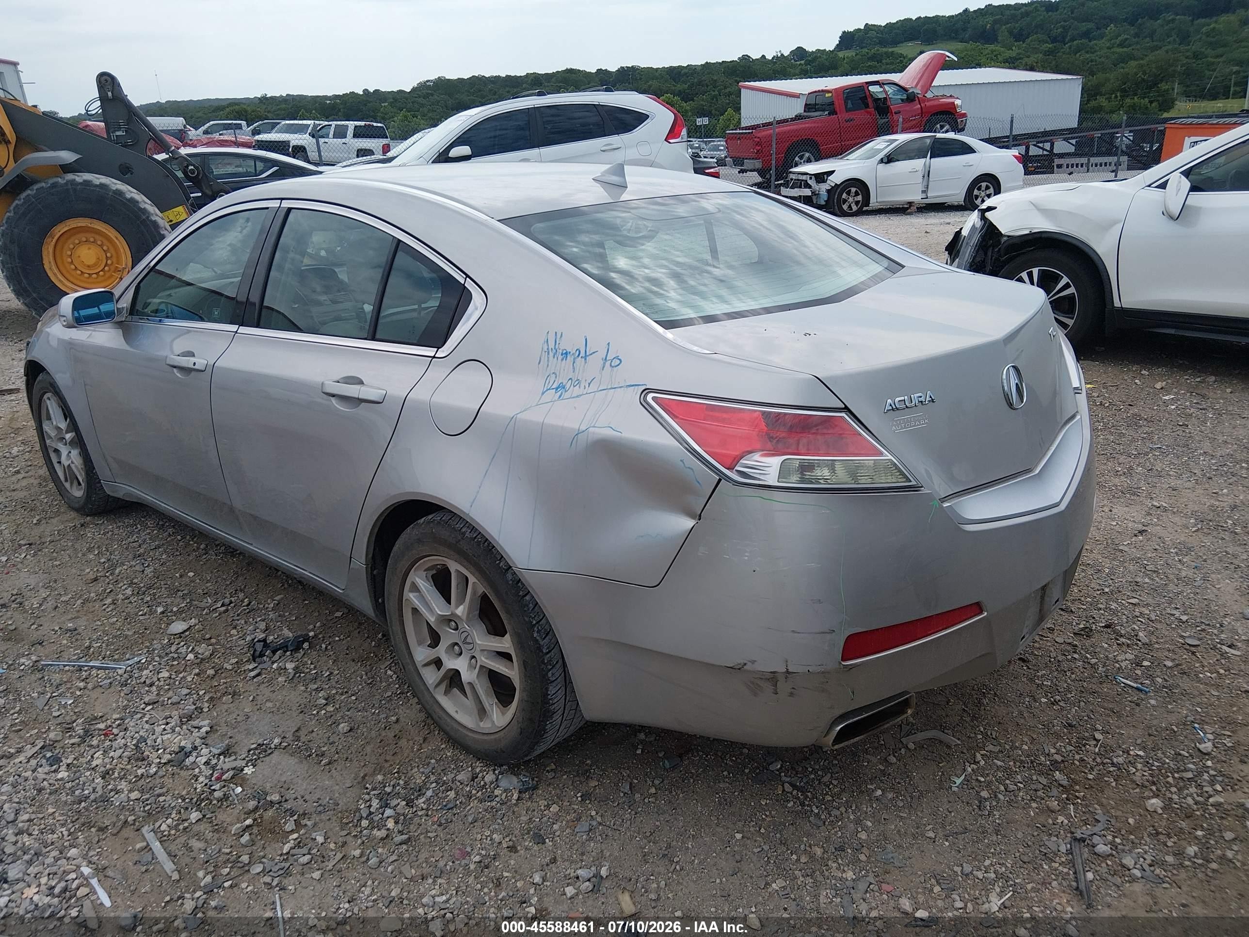 2010 Acura Tl 3.5 Silver vin: 19UUA8F29AA017365