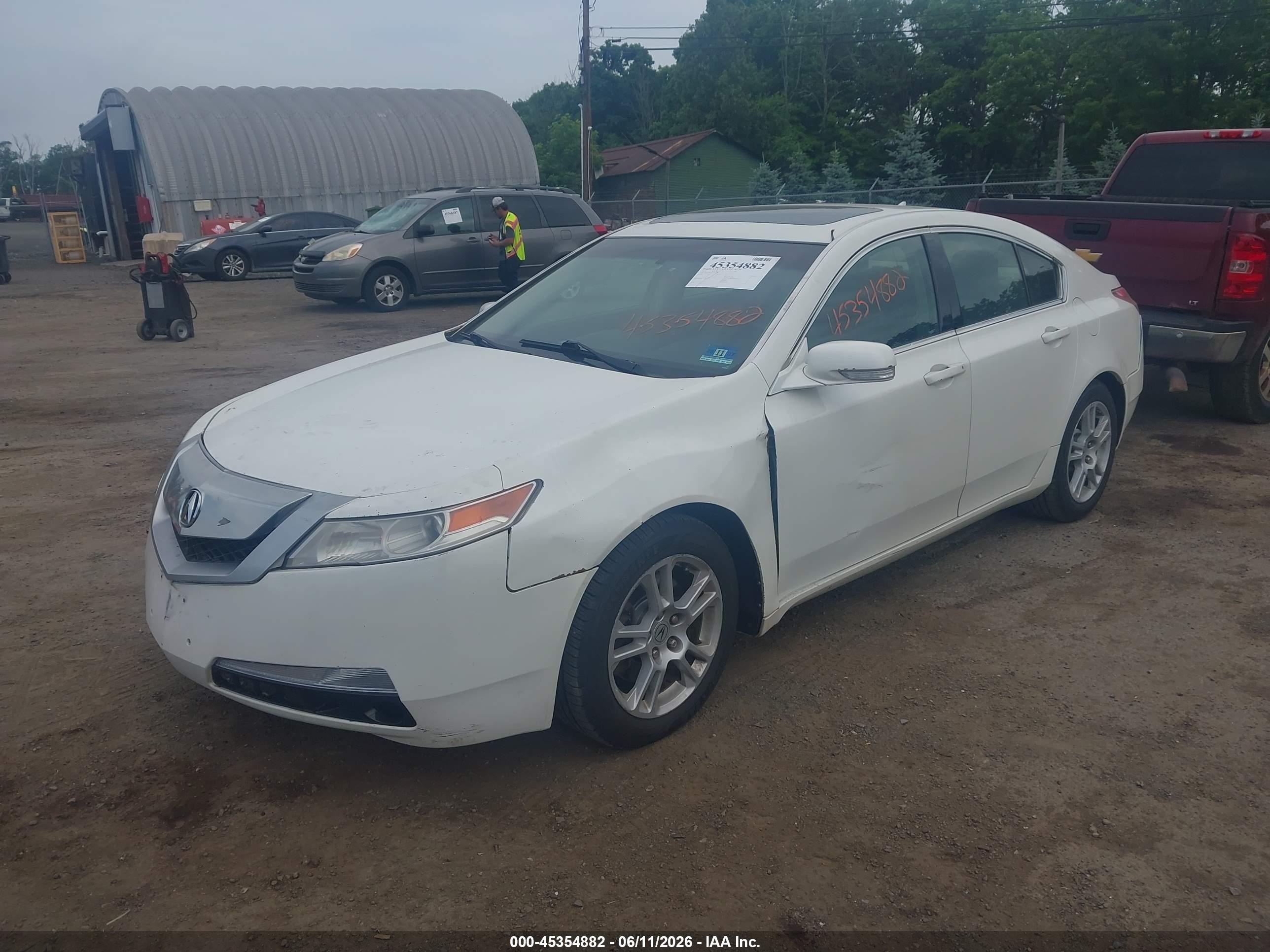 2011 Acura Tl 3.5 White vin: 19UUA8F29BA003256