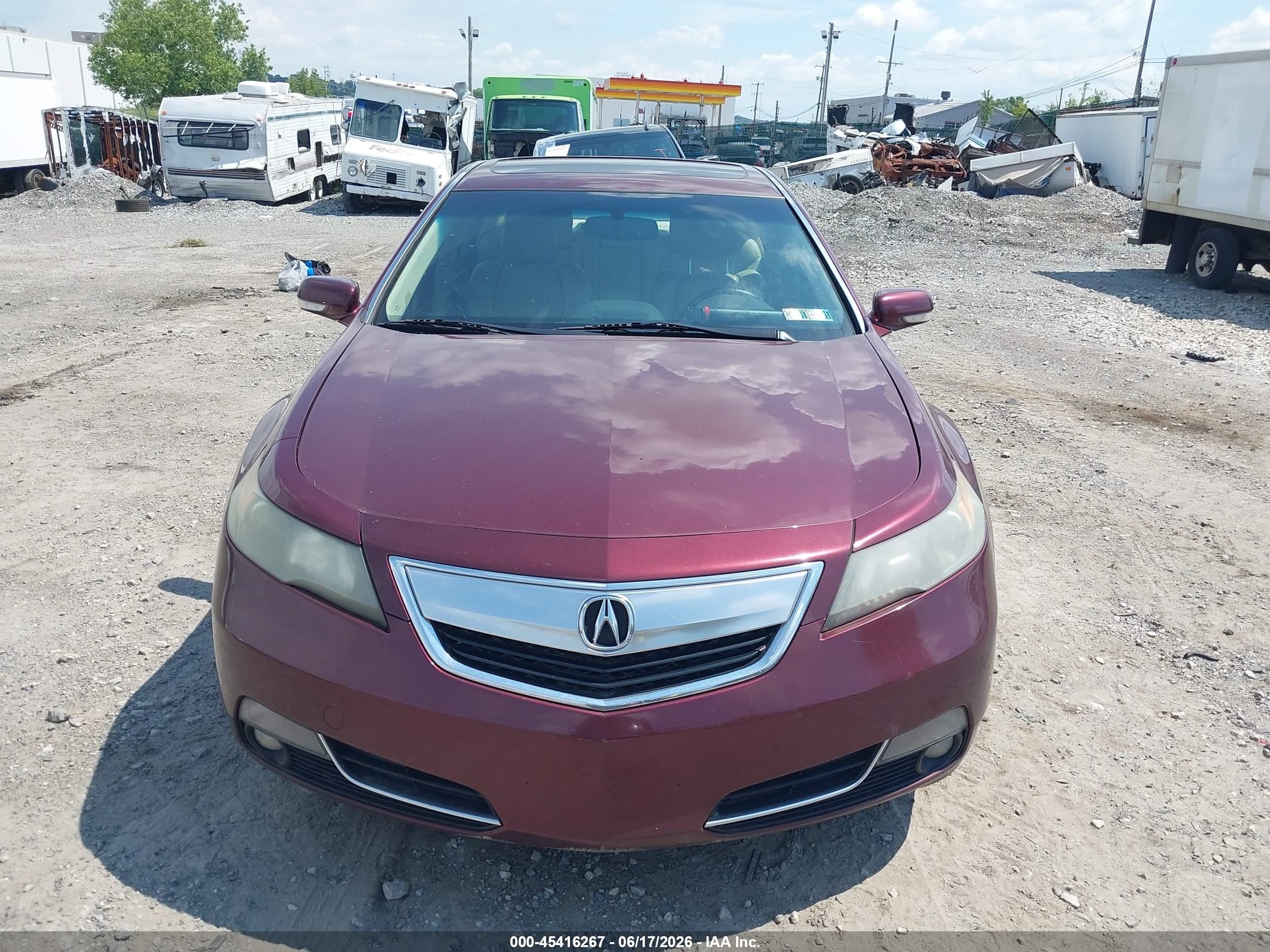2013 Acura Tl 3.5 Бордовый vin: 19UUA8F29DA008590
