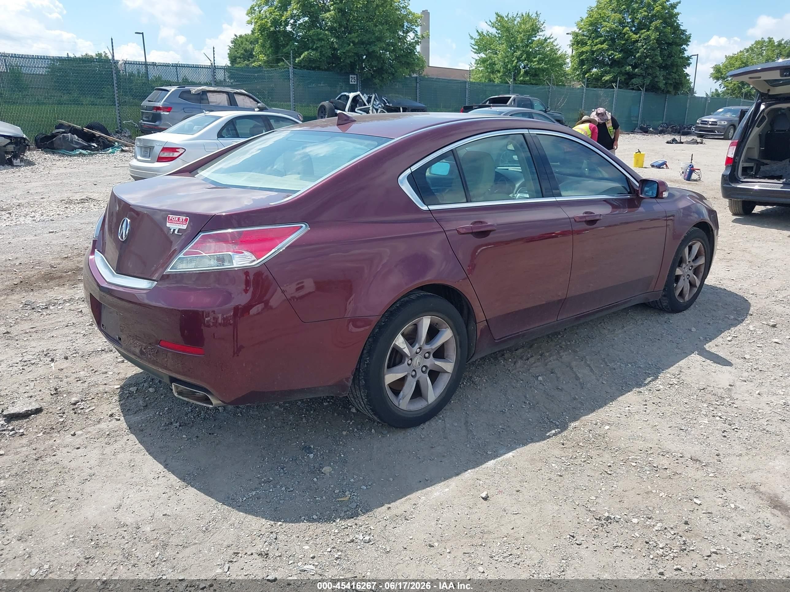2013 Acura Tl 3.5 Бордовый vin: 19UUA8F29DA008590