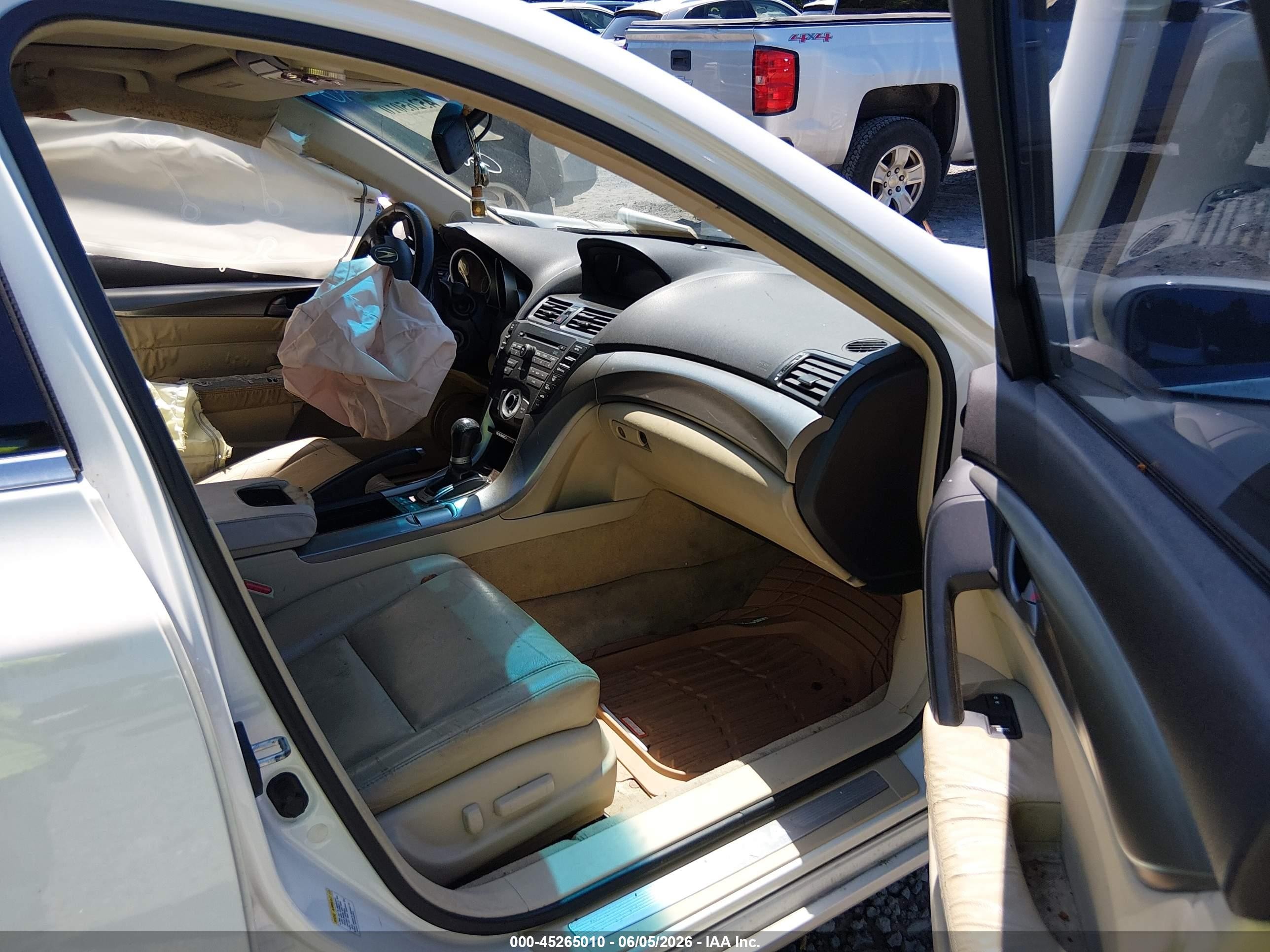 2010 Acura Tl 3.5 White vin: 19UUA8F2XAA014927
