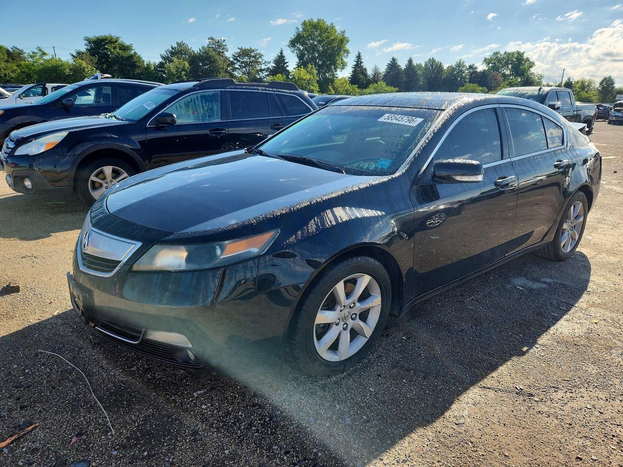 2012 Acura Tl Черный vin: 19UUA8F2XCA010654