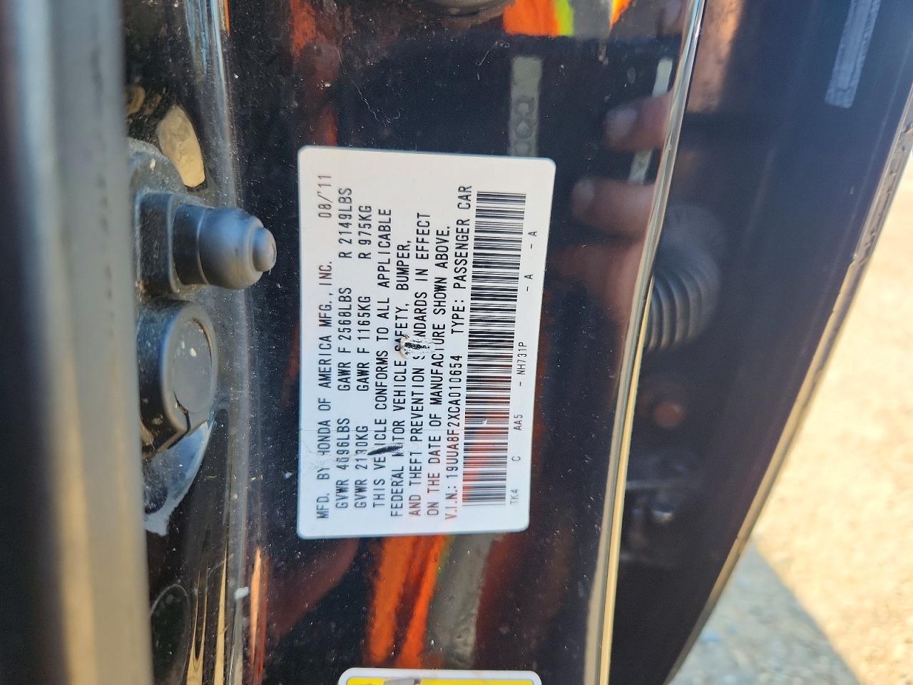 2012 Acura Tl Черный vin: 19UUA8F2XCA010654