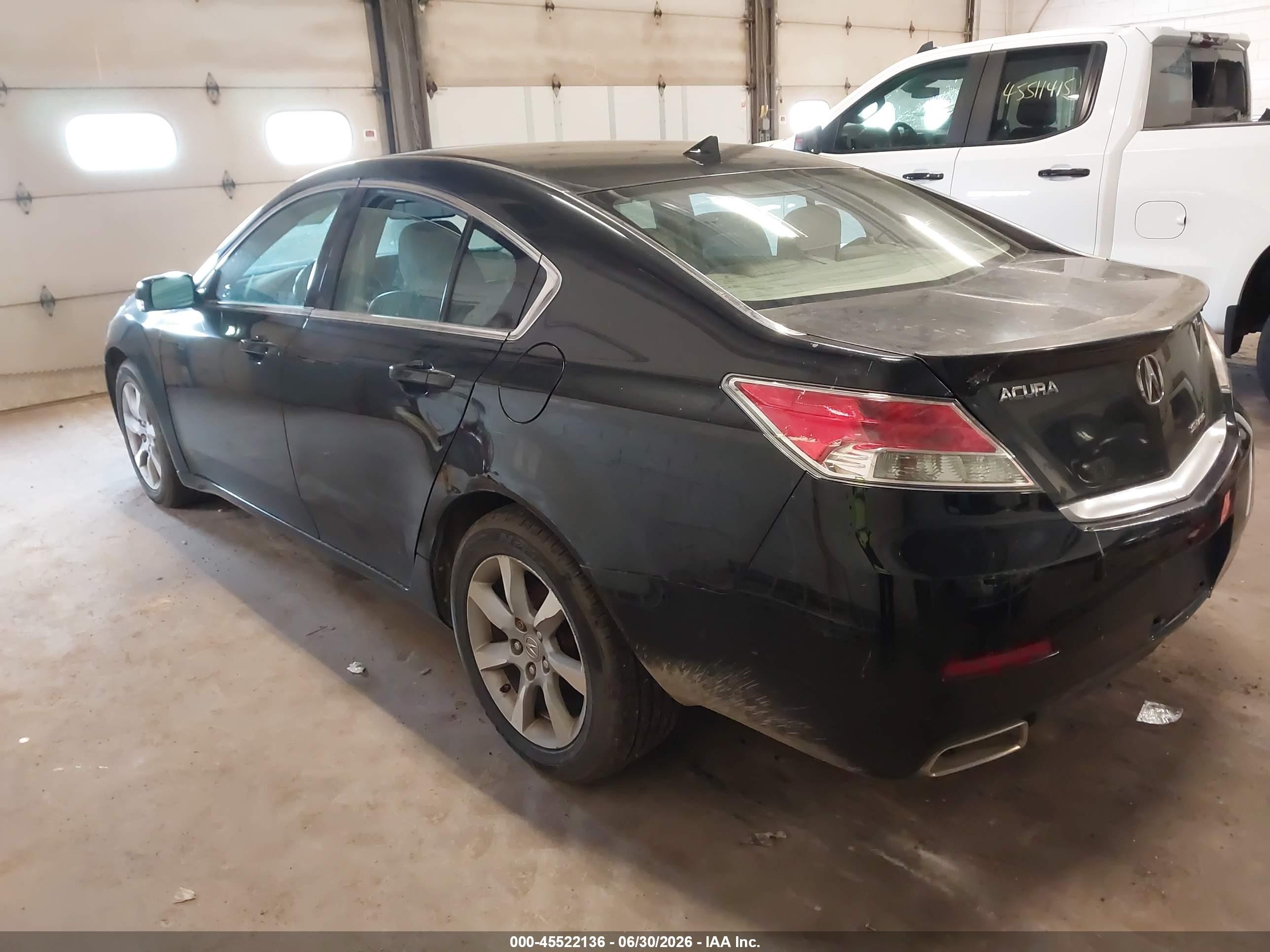 2012 Acura Tl 3.5 Black vin: 19UUA8F2XCA014008