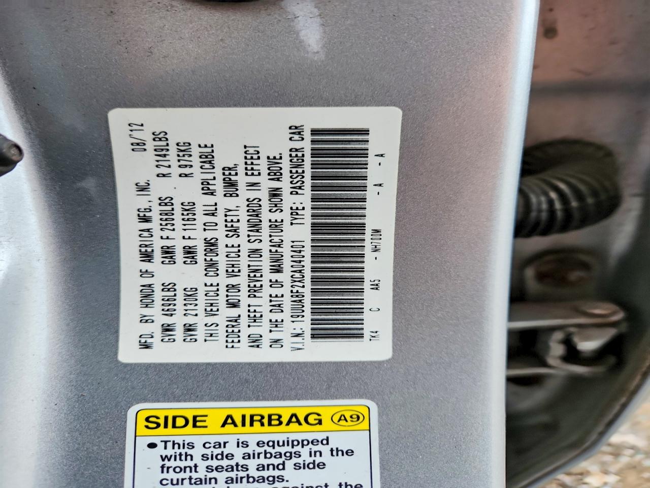 2012 Acura Tl Silver vin: 19UUA8F2XCA040401