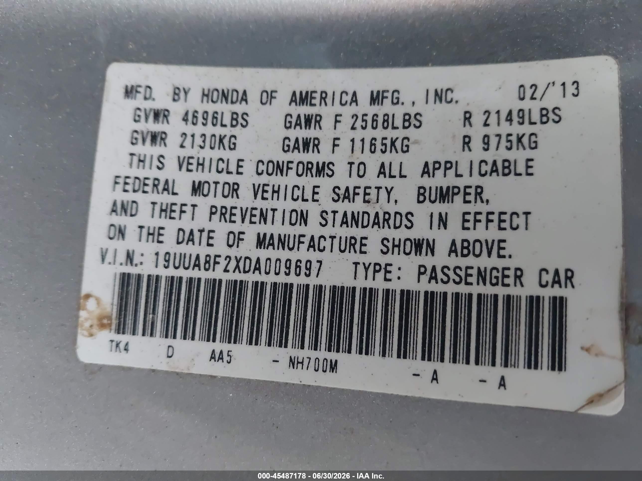 2013 Acura Tl 3.5 Silver vin: 19UUA8F2XDA009697
