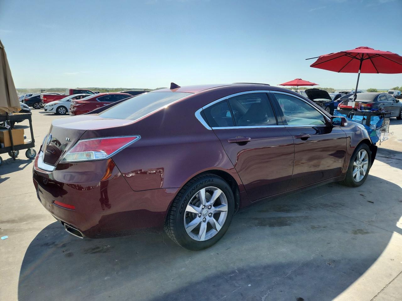 2013 Acura Tl Burgundy vin: 19UUA8F2XDA010185