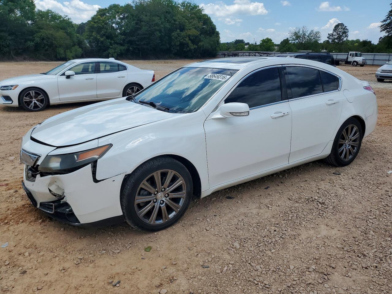 2013 Acura Tl Se White vin: 19UUA8F33DA018296