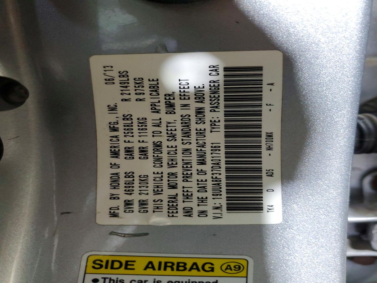 2013 Acura Tl Se Silver vin: 19UUA8F37DA017961