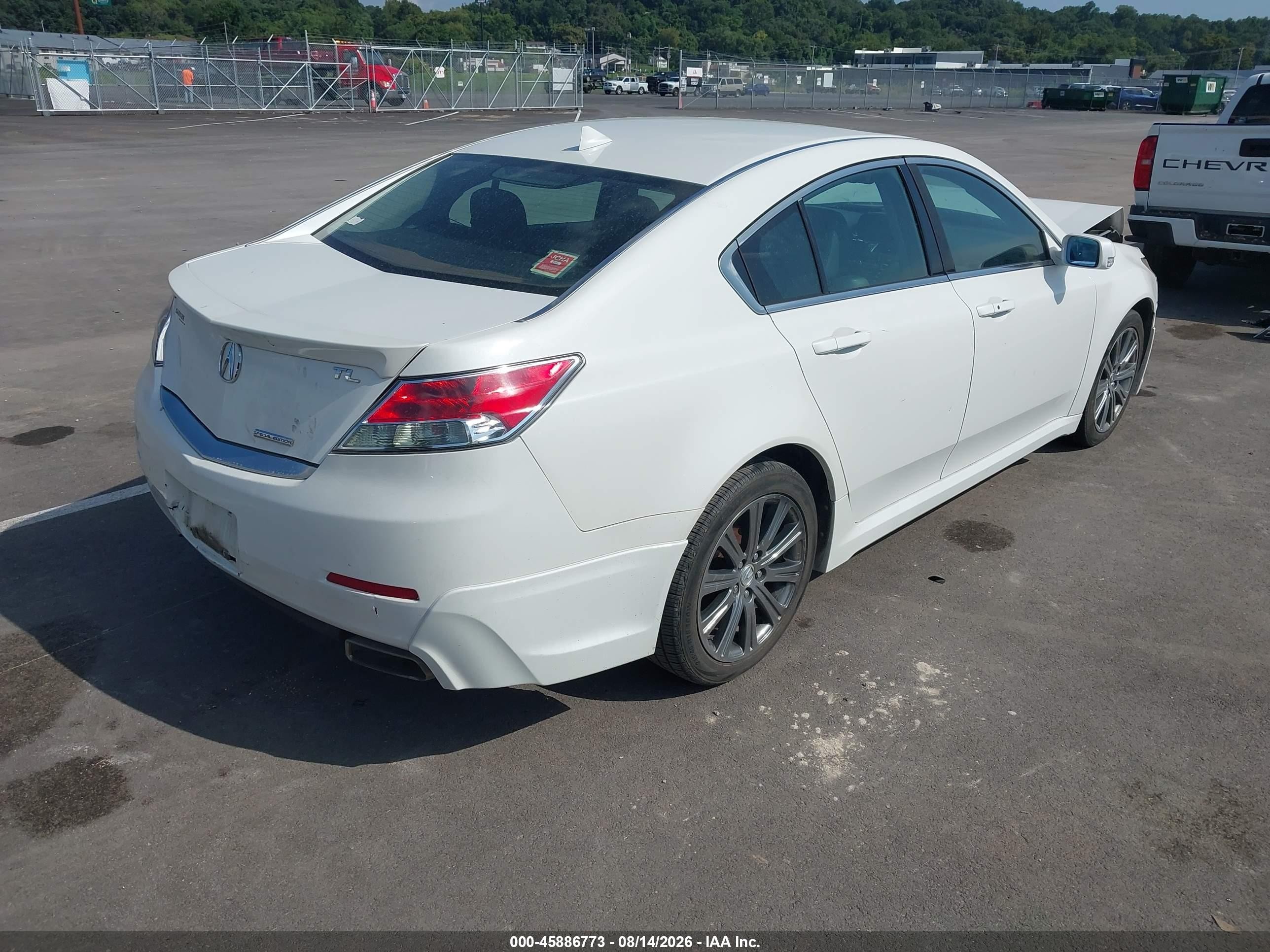 2013 Acura Tl 3.5 Special Edition White vin: 19UUA8F39DA018304