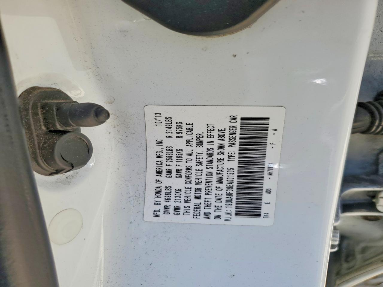 2014 Acura Tl Se Белый vin: 19UUA8F39EA001505