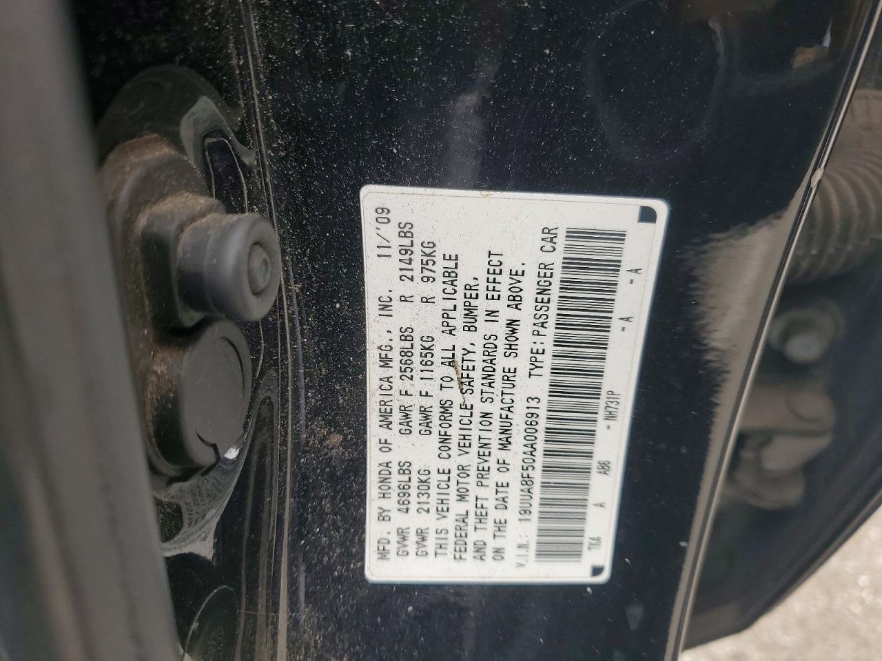2010 Acura Tl Black vin: 19UUA8F50AA006913