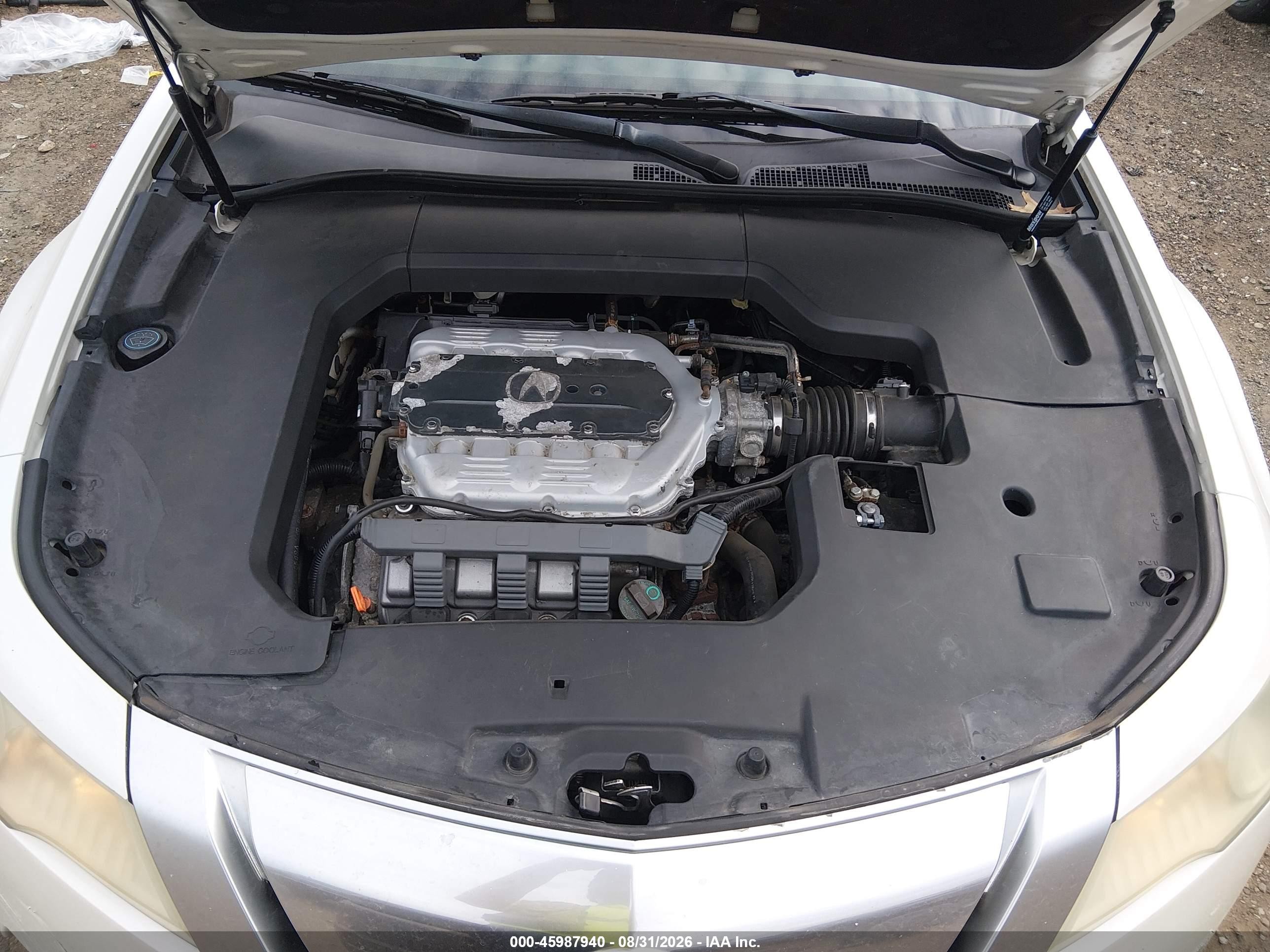 2010 Acura Tl 3.5 White vin: 19UUA8F50AA007026