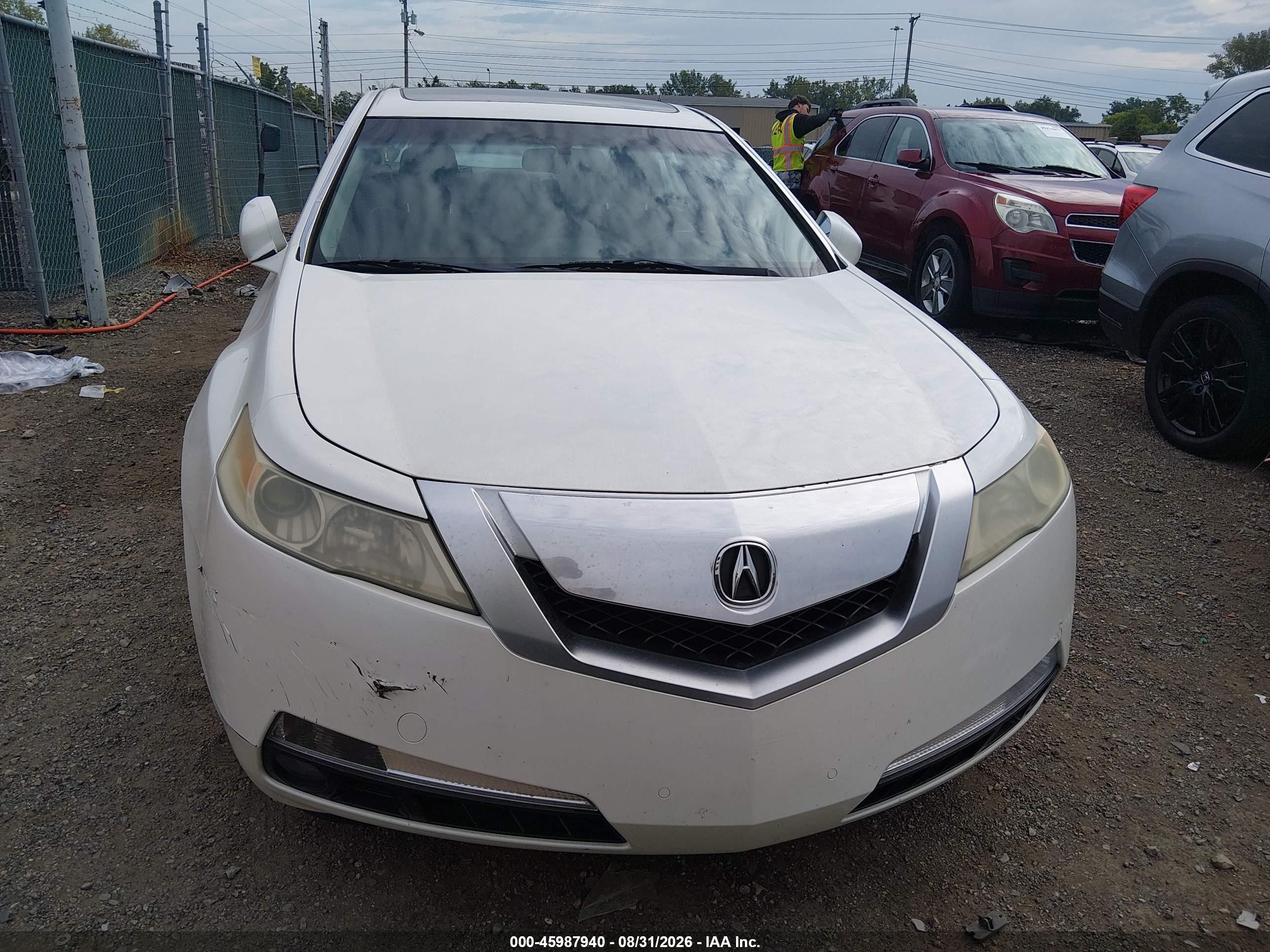 2010 Acura Tl 3.5 White vin: 19UUA8F50AA007026