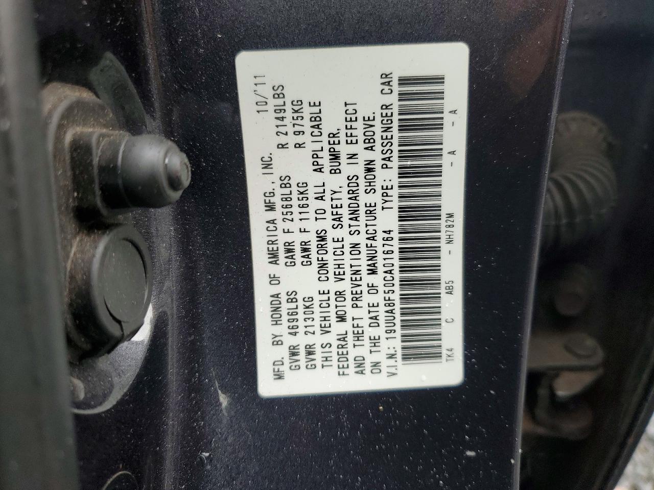 2012 Acura Tl Gray vin: 19UUA8F50CA016764