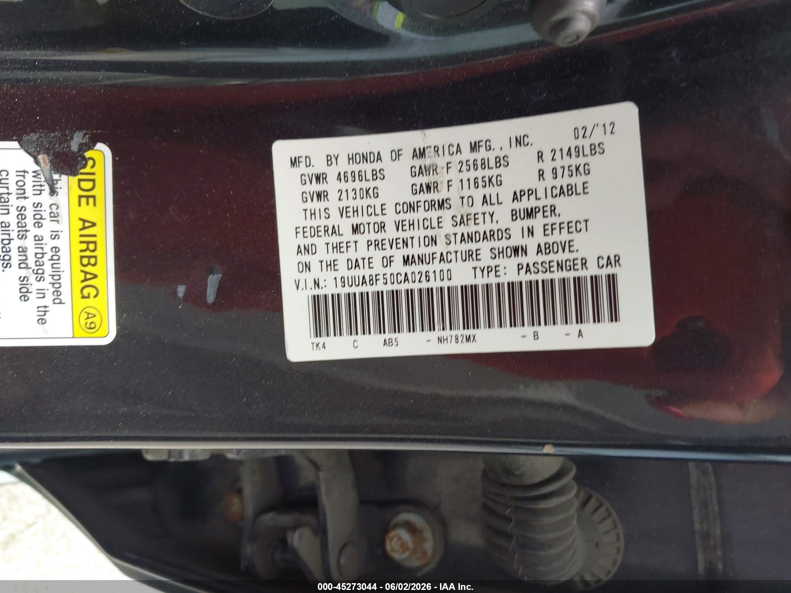 2012 Acura Tl 3.5 Black vin: 19UUA8F50CA026100