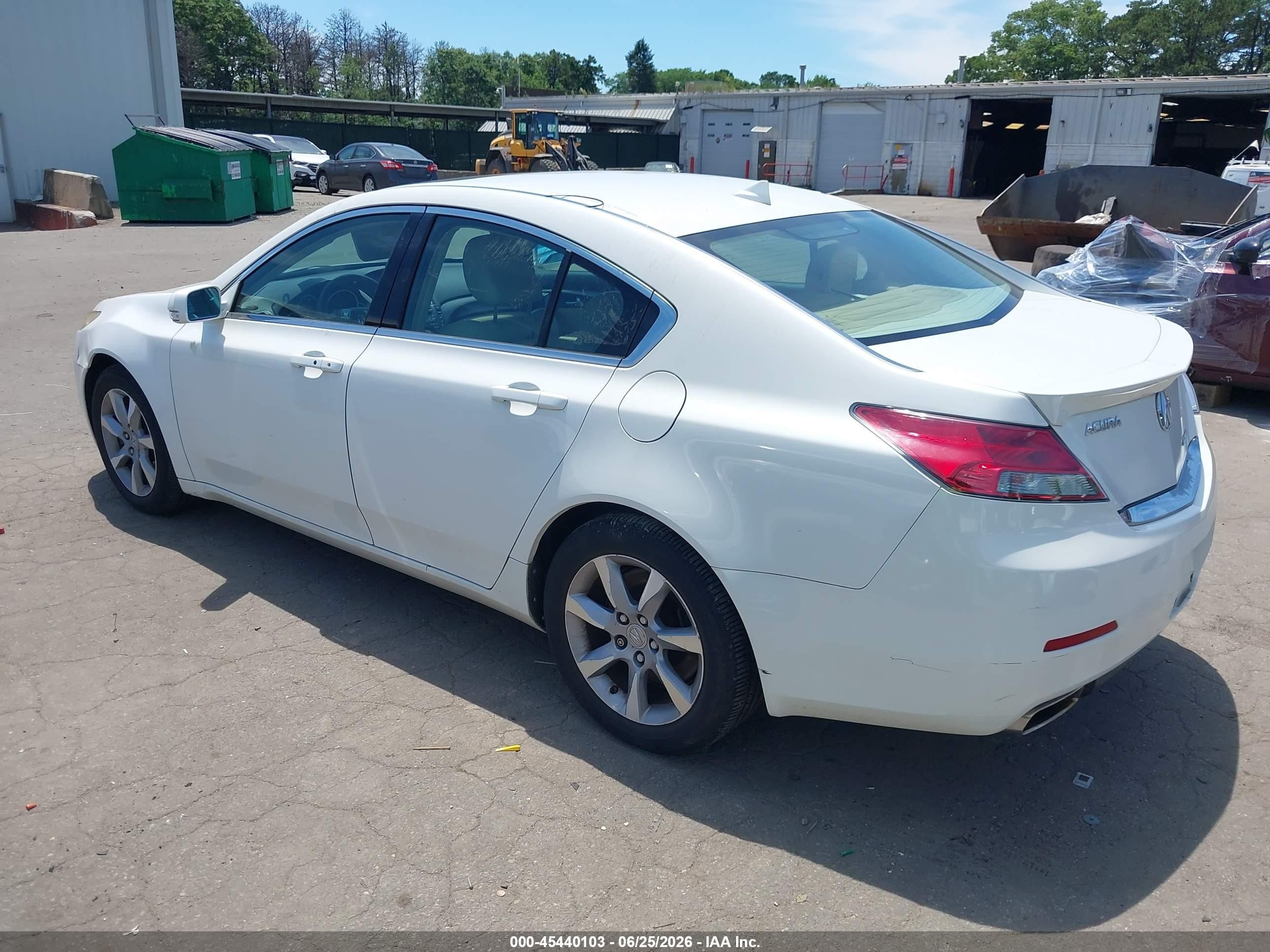 2012 Acura Tl 3.5 White vin: 19UUA8F50CA032639