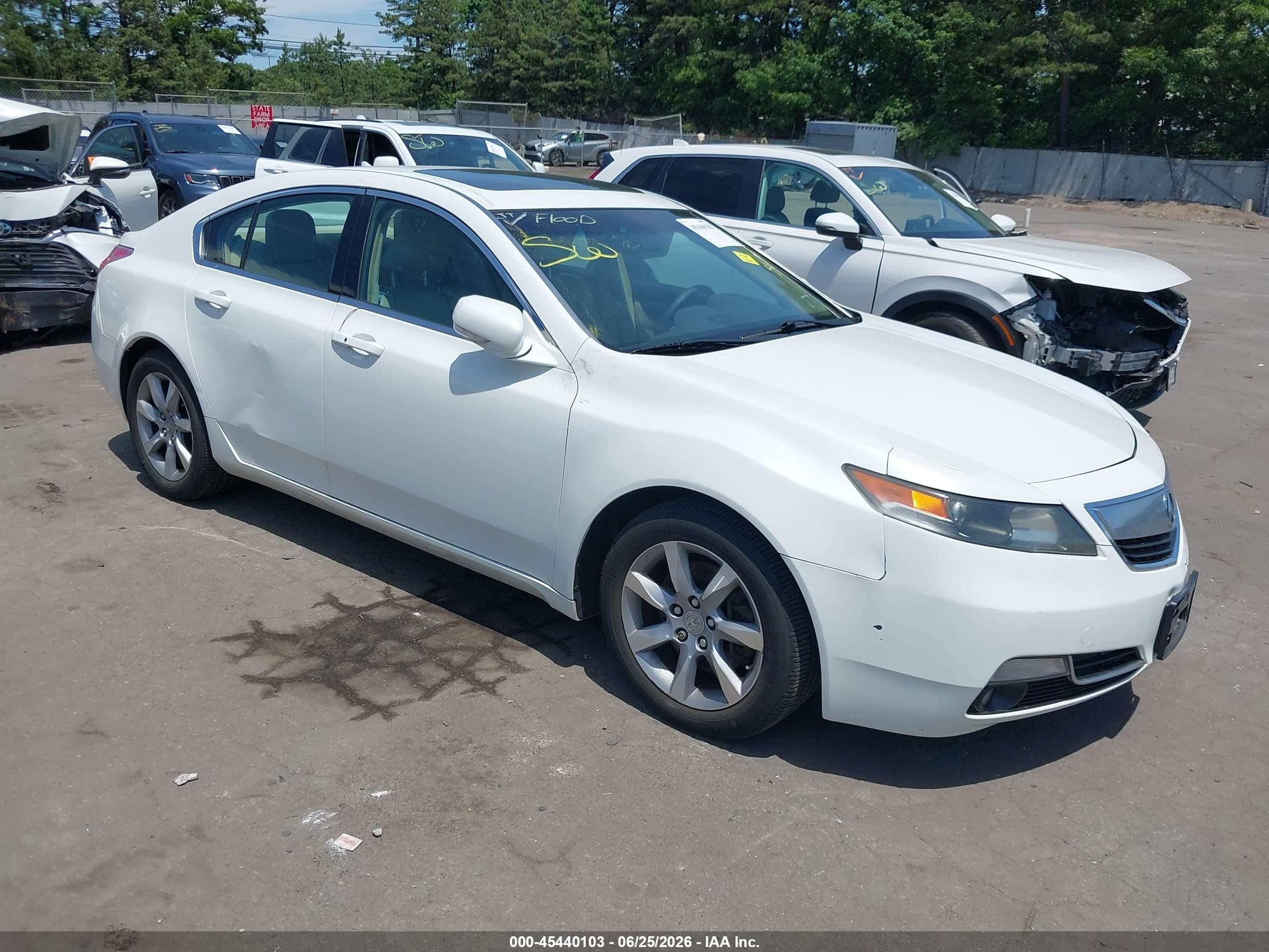 2012 Acura Tl 3.5 White vin: 19UUA8F50CA032639