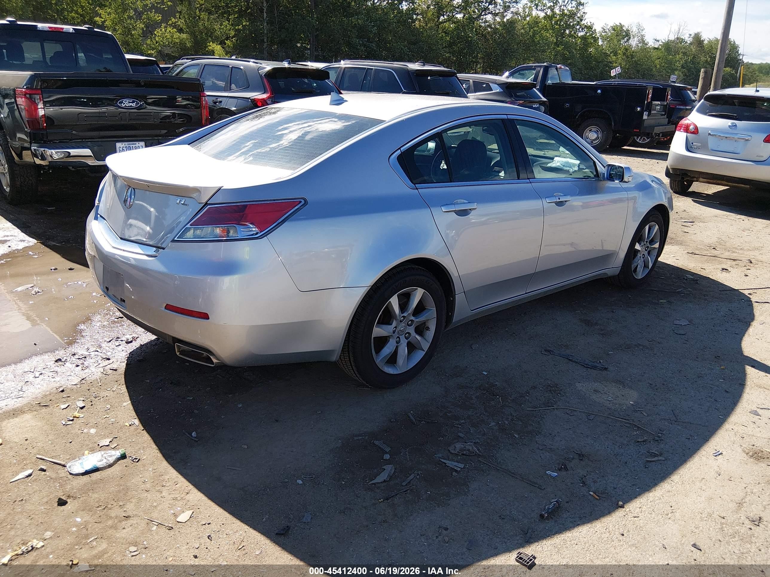 2013 Acura Tl 3.5 Silver vin: 19UUA8F50DA008391