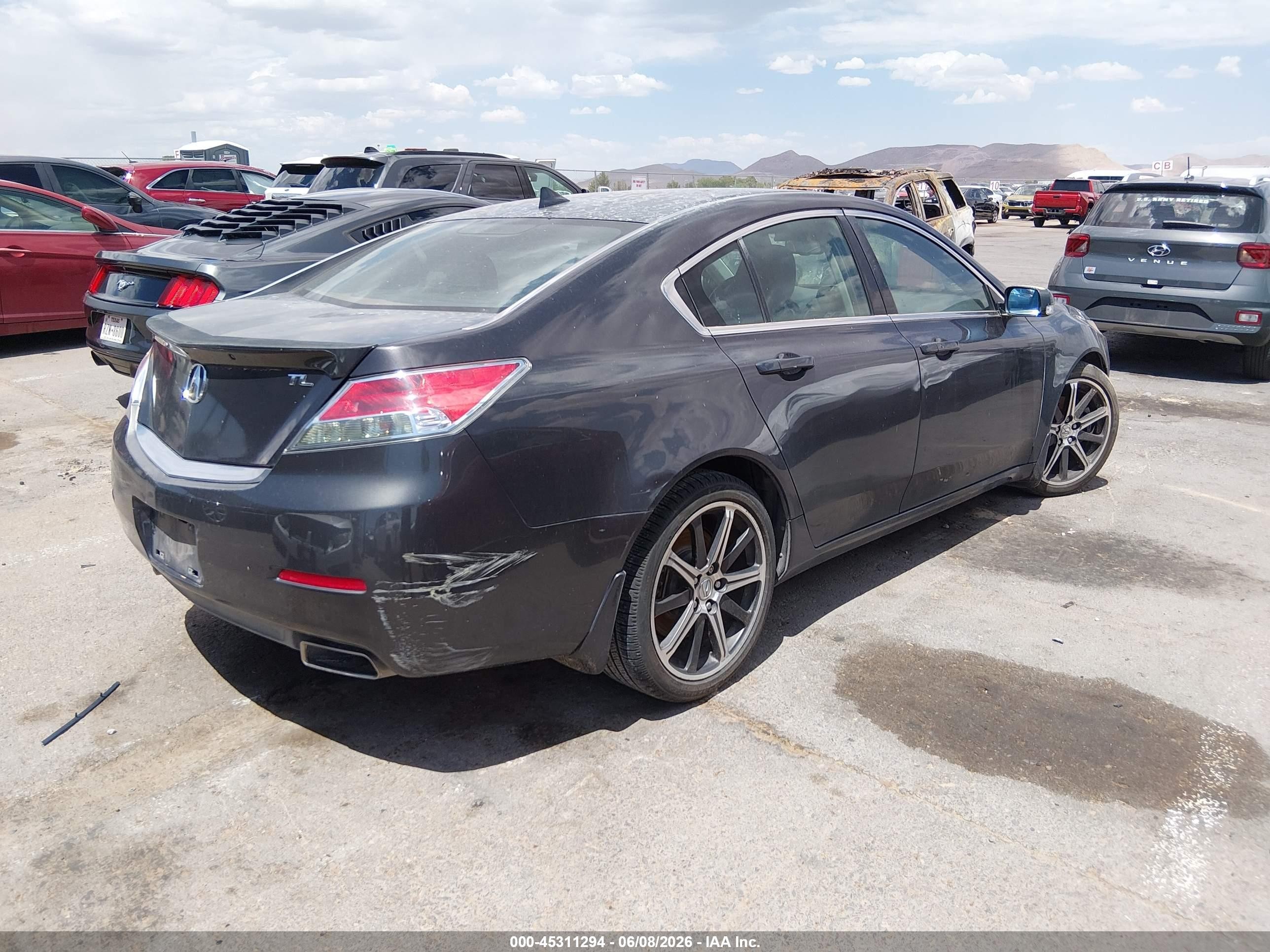 2014 Acura Tl 3.5 Black vin: 19UUA8F50EA005489