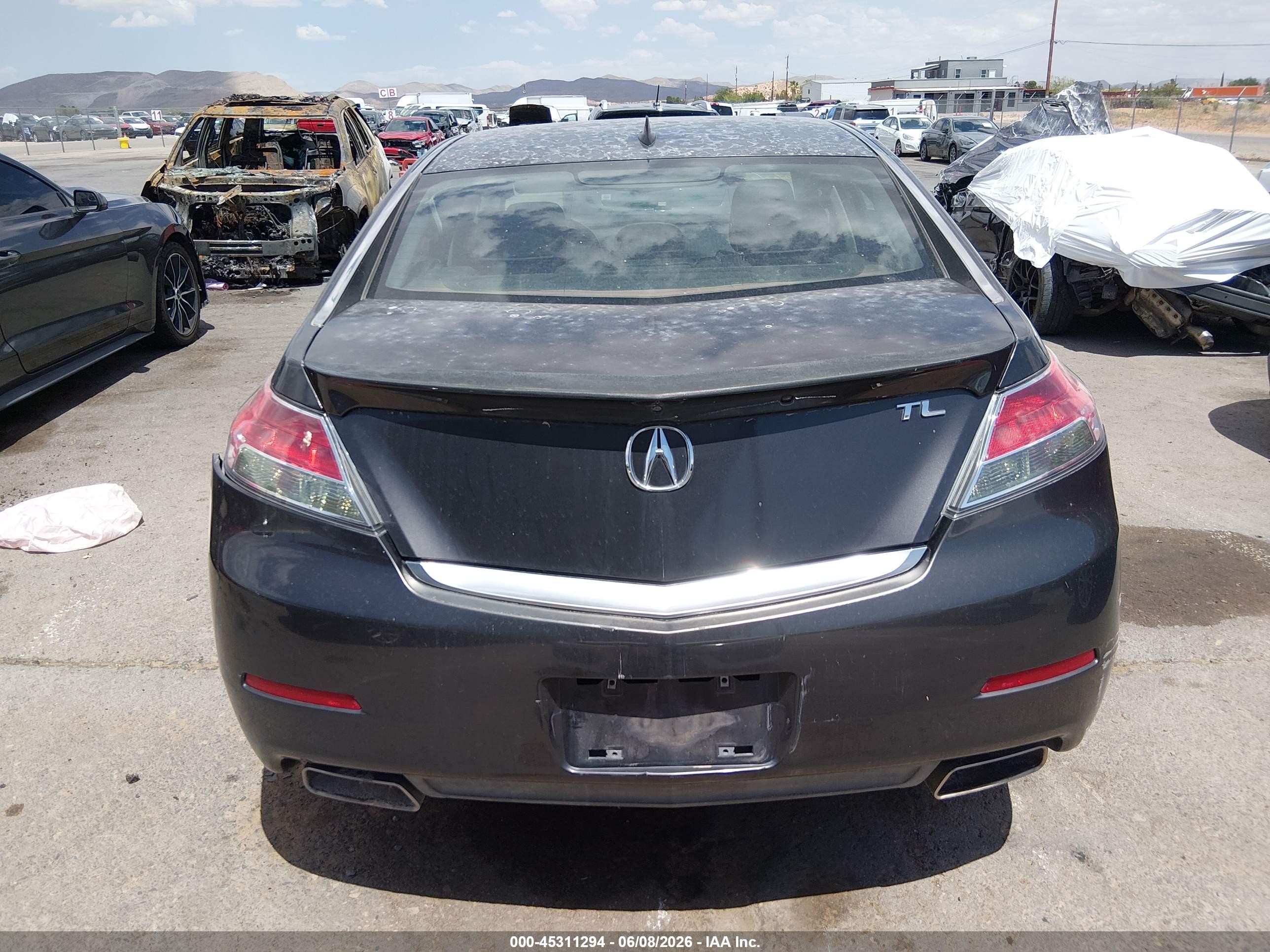 2014 Acura Tl 3.5 Black vin: 19UUA8F50EA005489