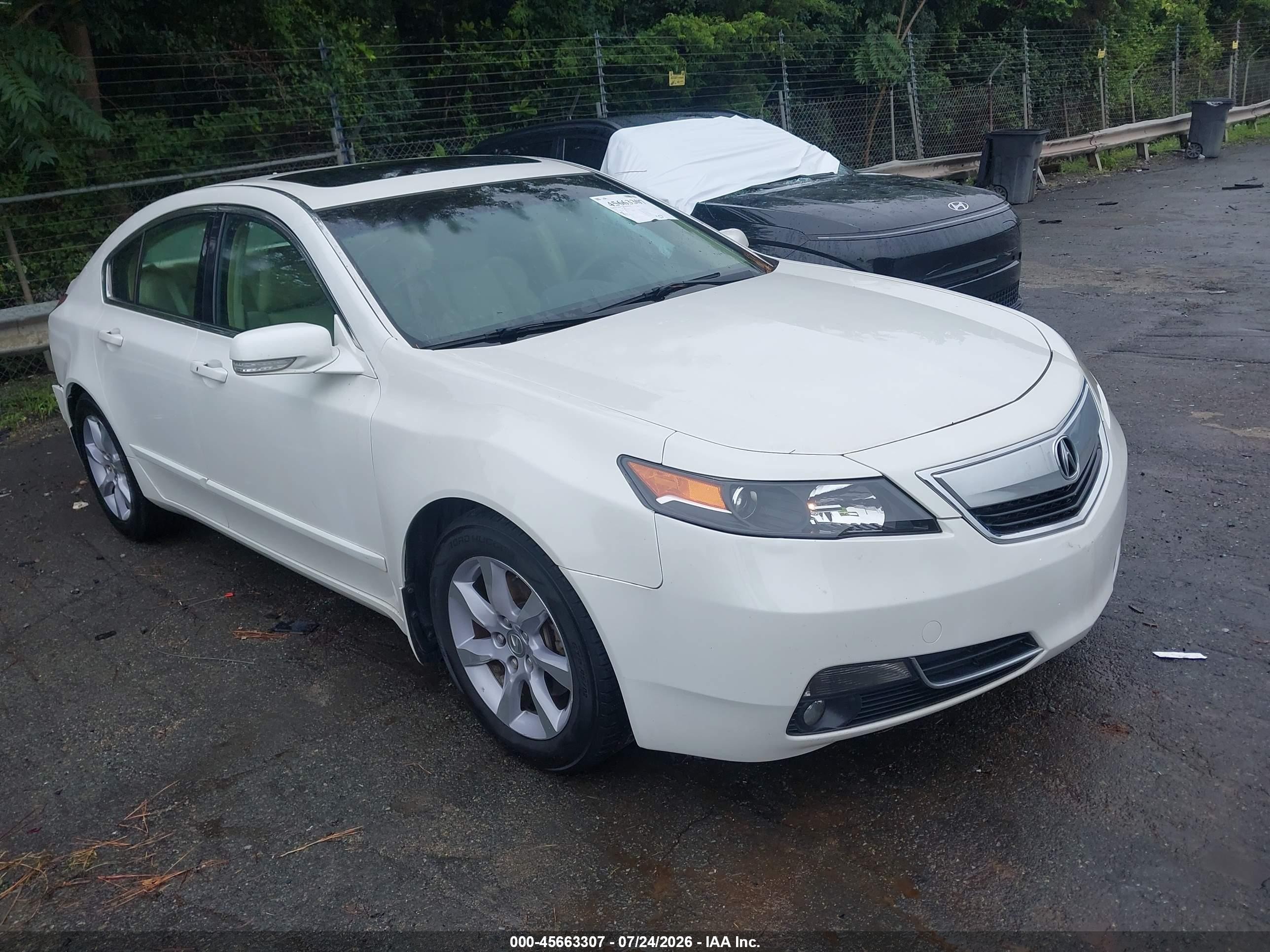2014 Acura Tl 3.5 White vin: 19UUA8F50EA006755