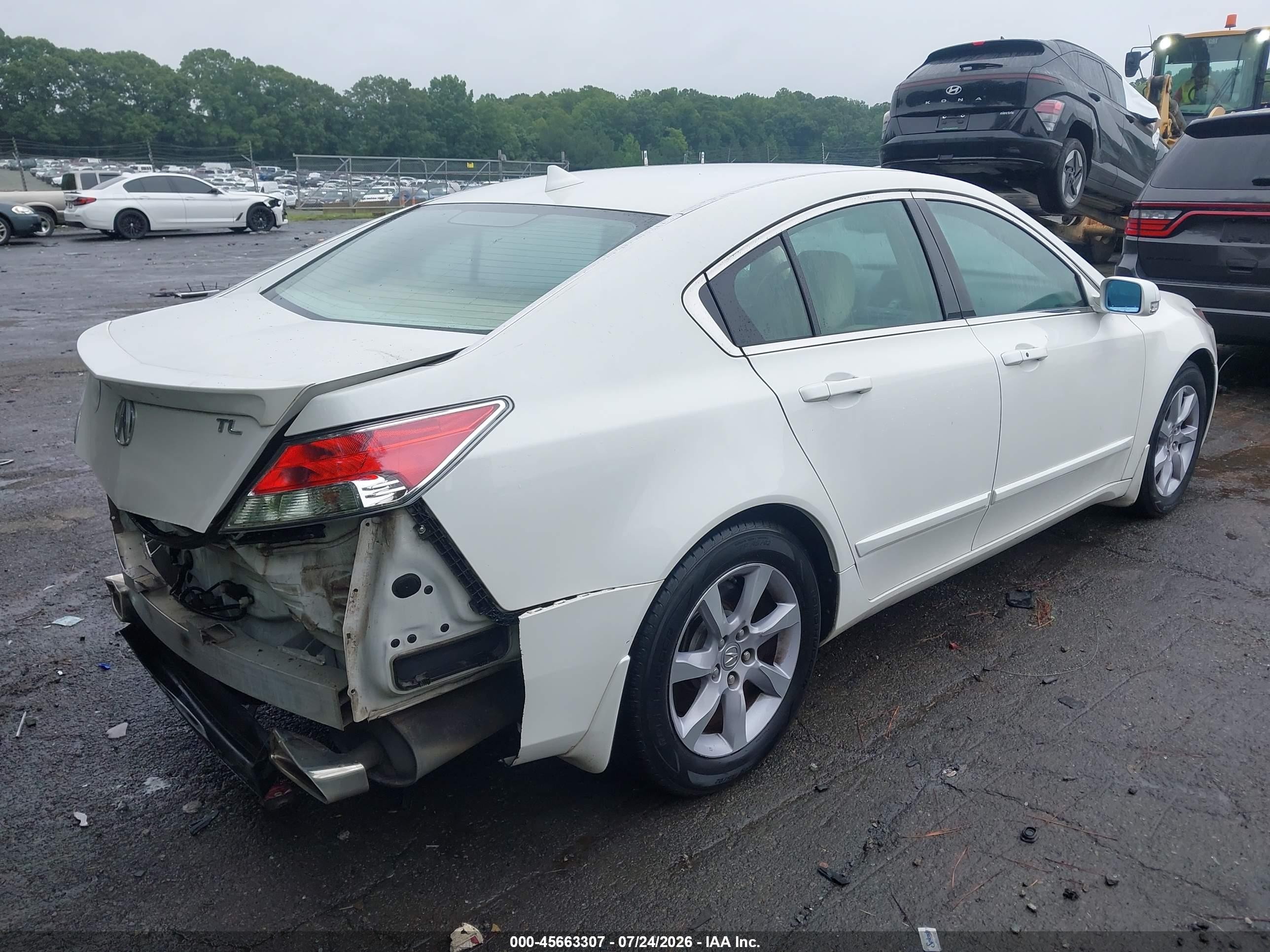 2014 Acura Tl 3.5 White vin: 19UUA8F50EA006755