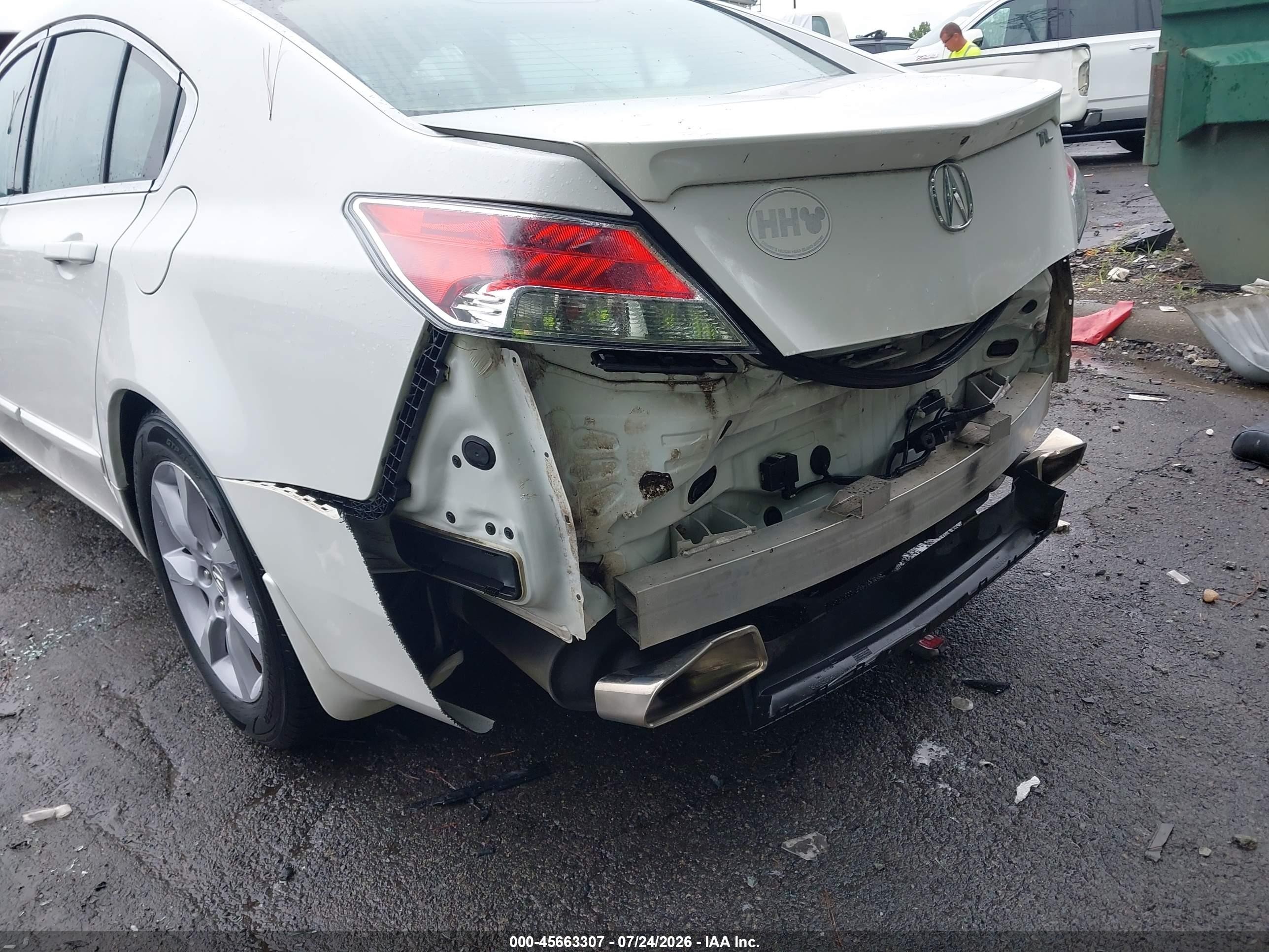 2014 Acura Tl 3.5 White vin: 19UUA8F50EA006755