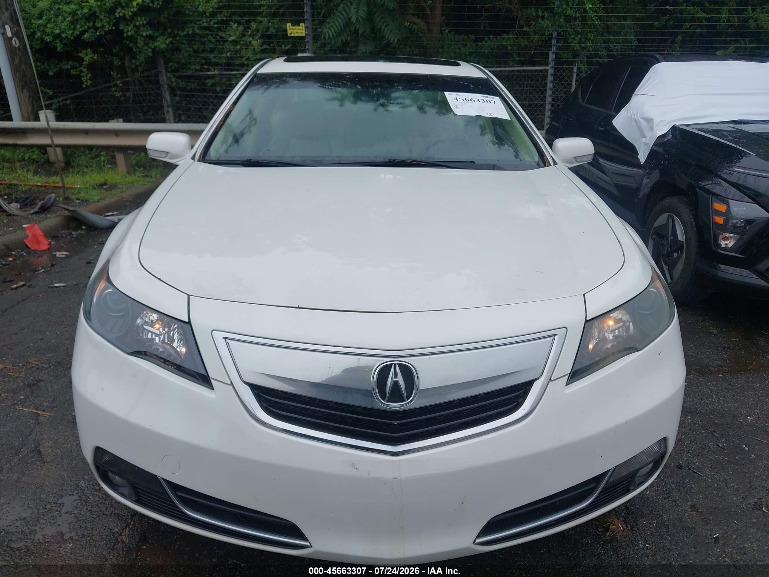 2014 Acura Tl 3.5 White vin: 19UUA8F50EA006755