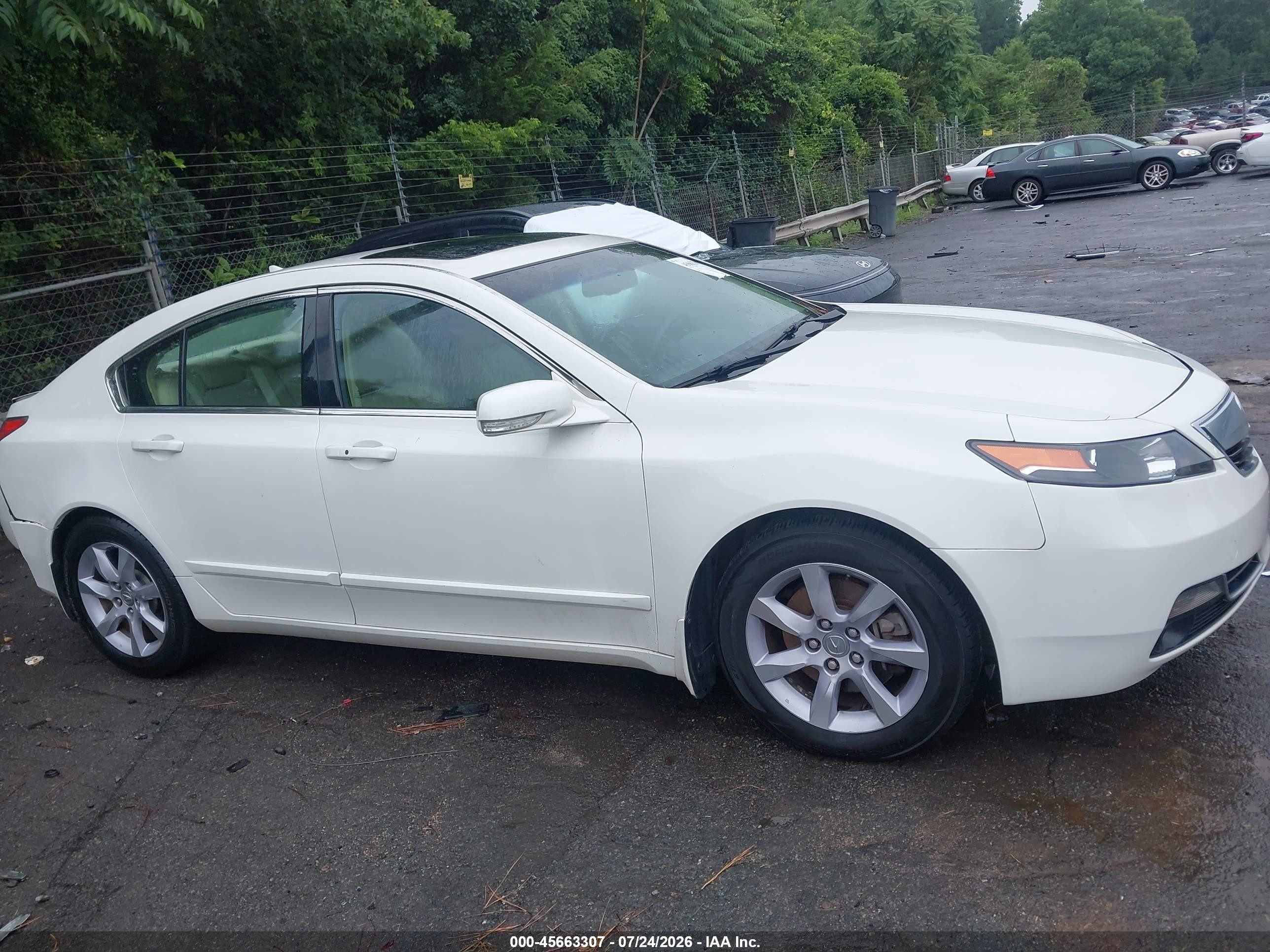 2014 Acura Tl 3.5 White vin: 19UUA8F50EA006755